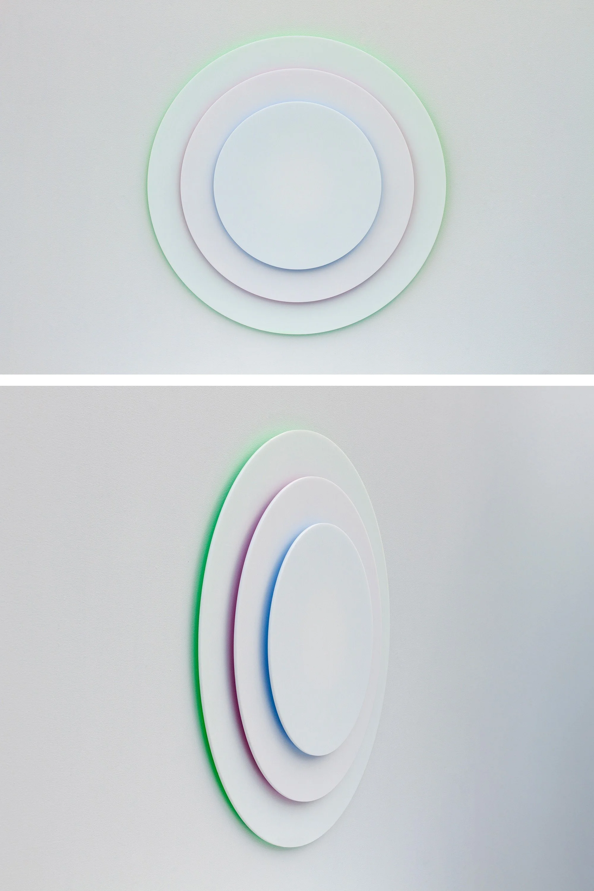 Soft Edges for Hardliners, 2026 
Enamel and Acrylic Panel
27.6" x 27.6" x 1.5"
SKU: END141
 