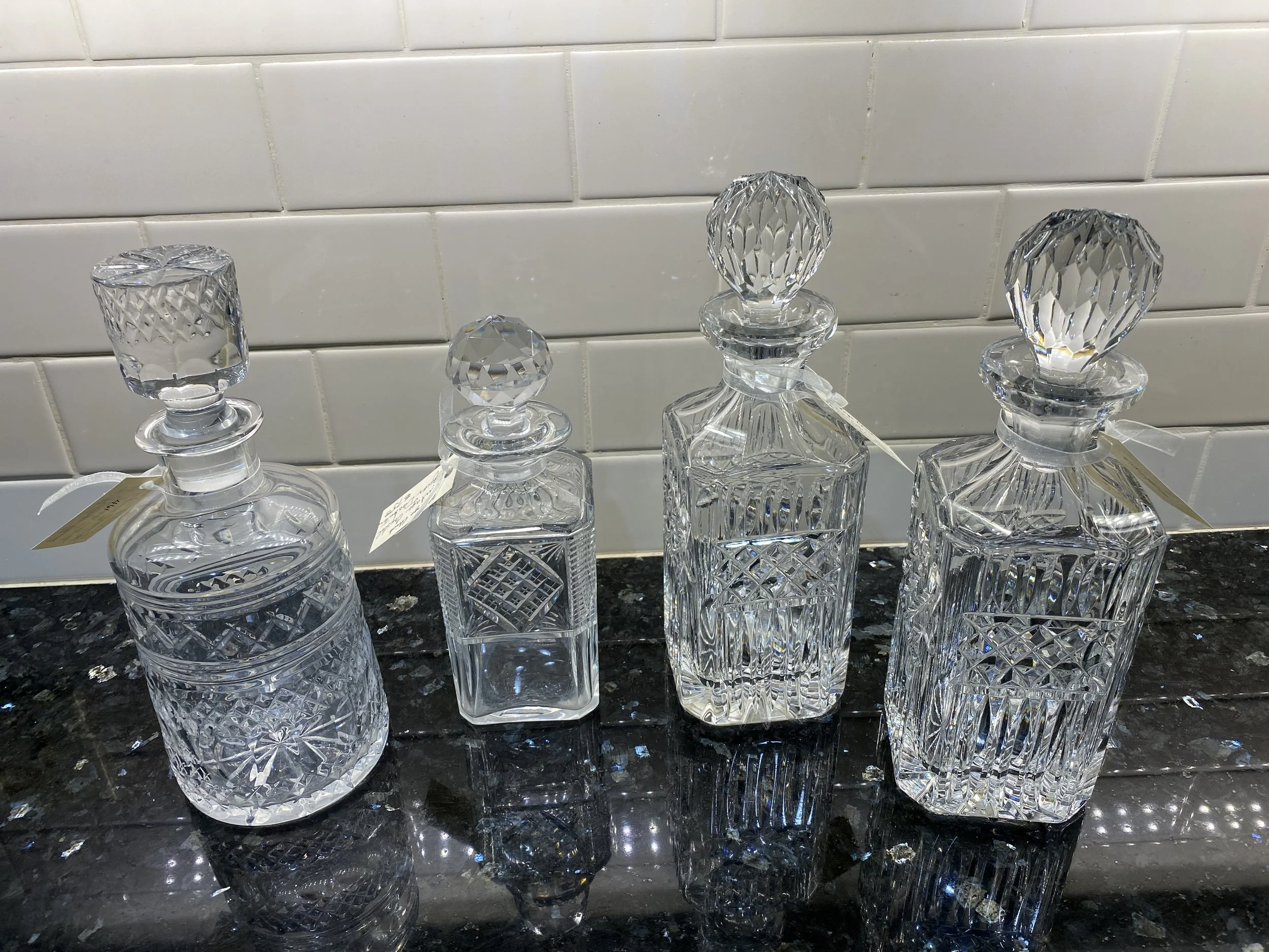 Crystal Decanters $60-$95
