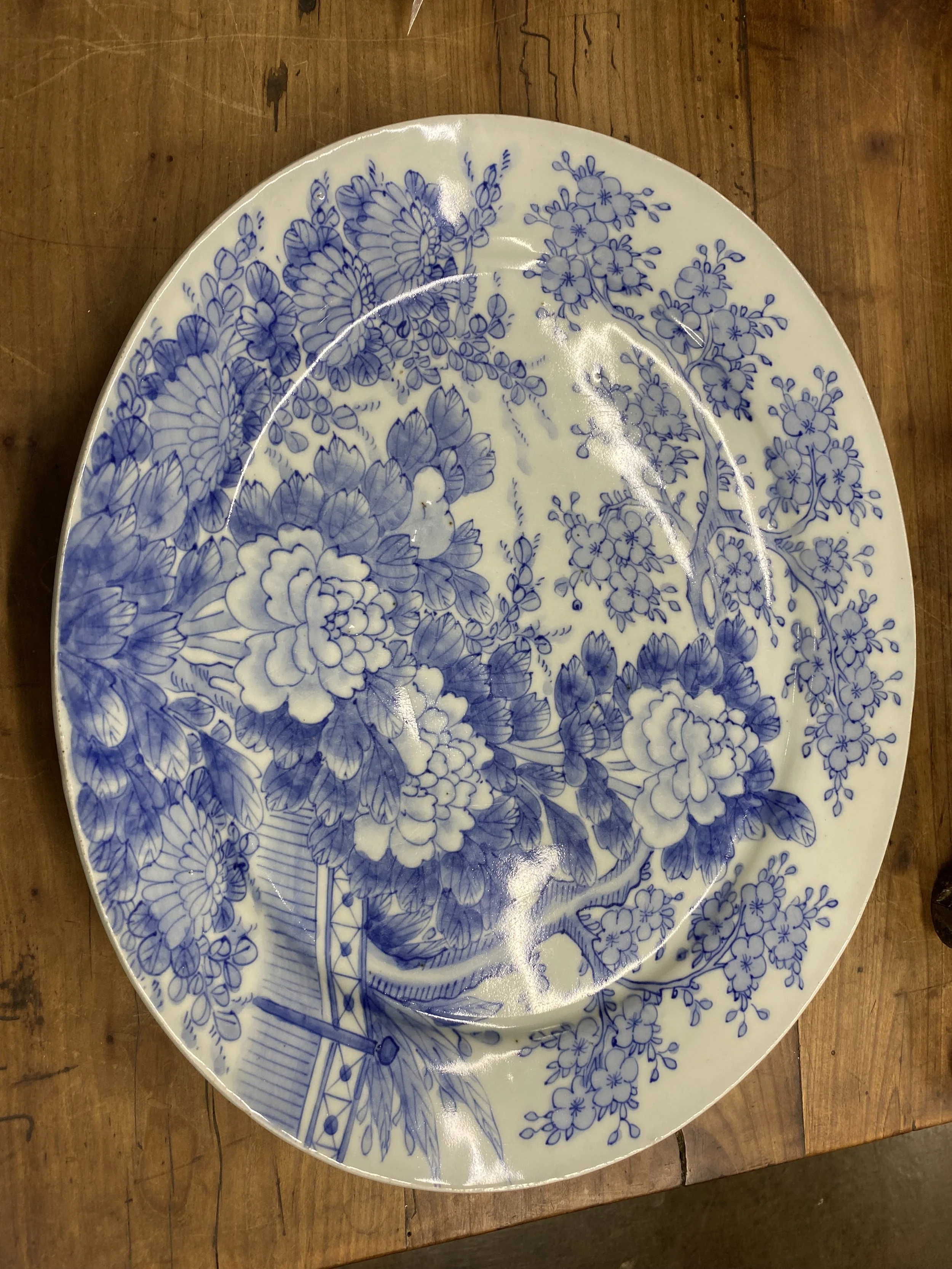 Imari Blue/White Platter