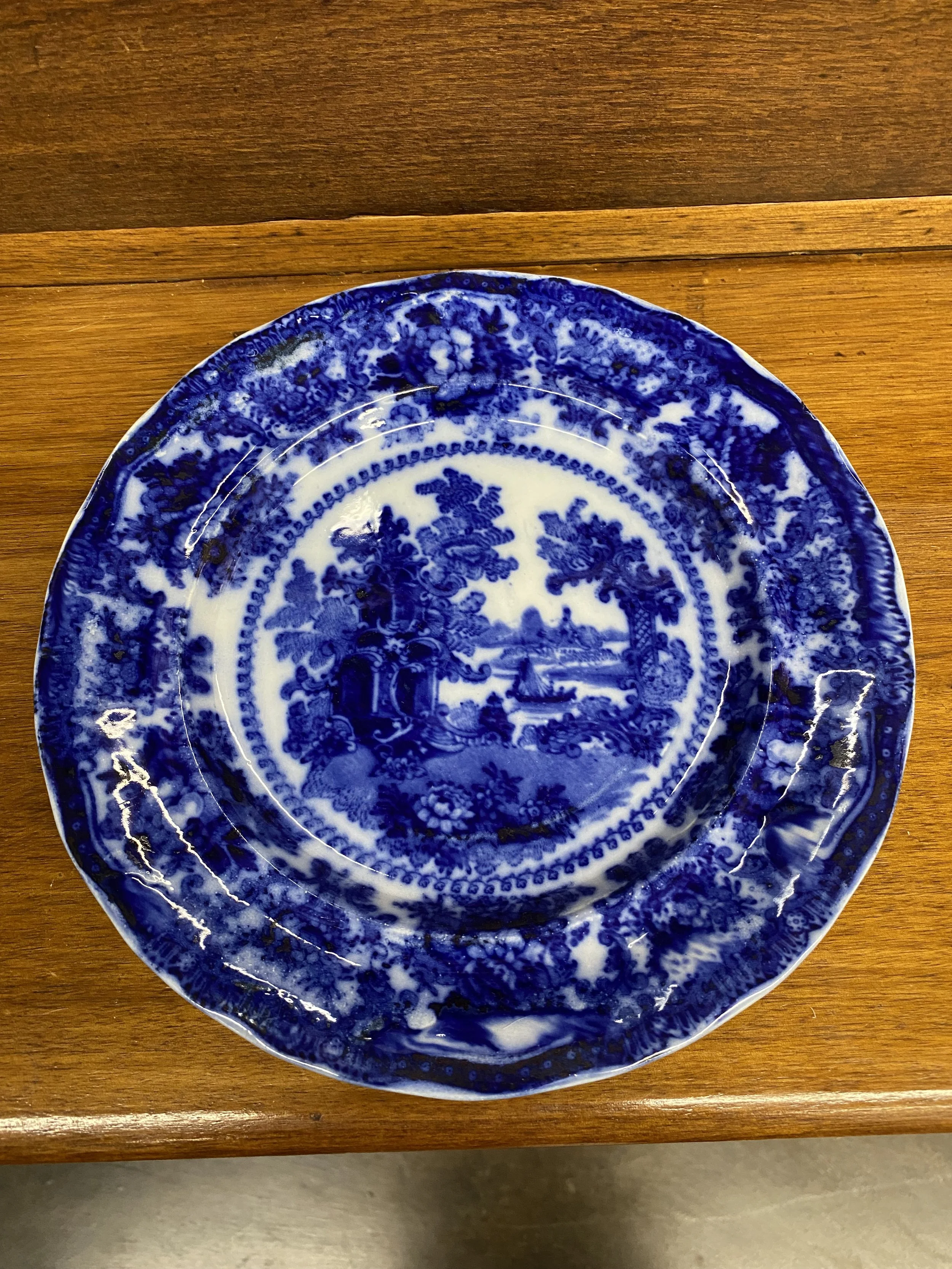 Chinoiserie Flow Blue Plate