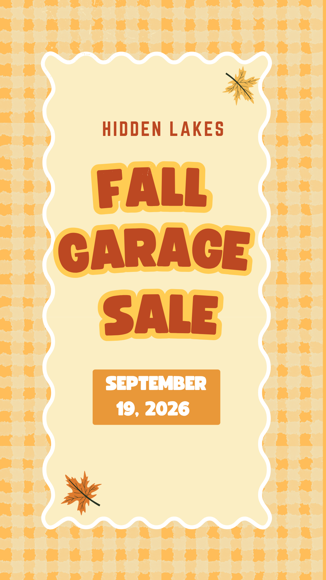 Fall Garage Sale 2026