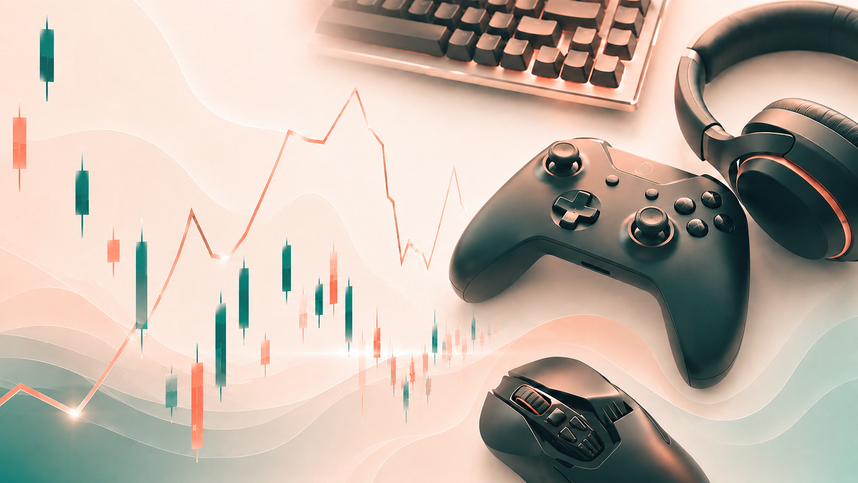 GameCo Sales Analysis project image combining gaming equipment with sales data charts.