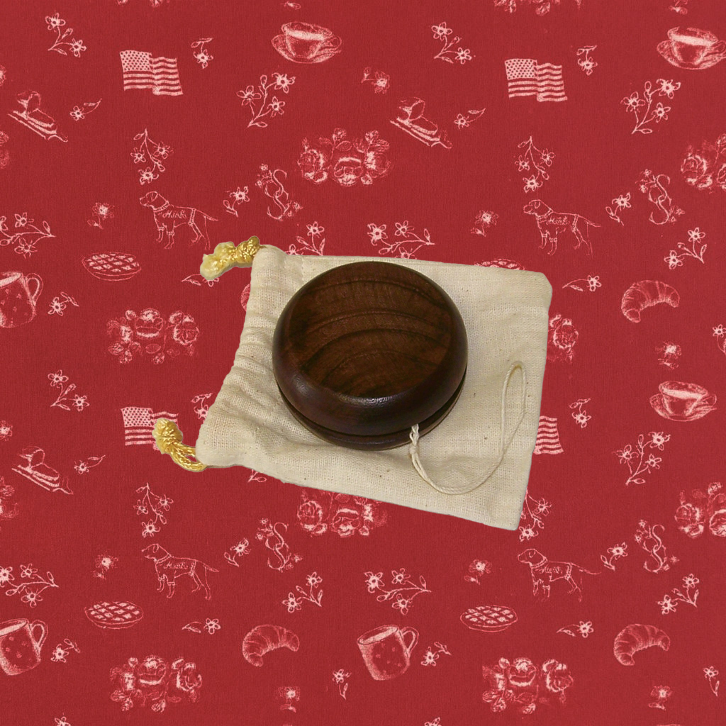 Solid Wooden Yo-Yo in Cloth Bag - 2-1/2"