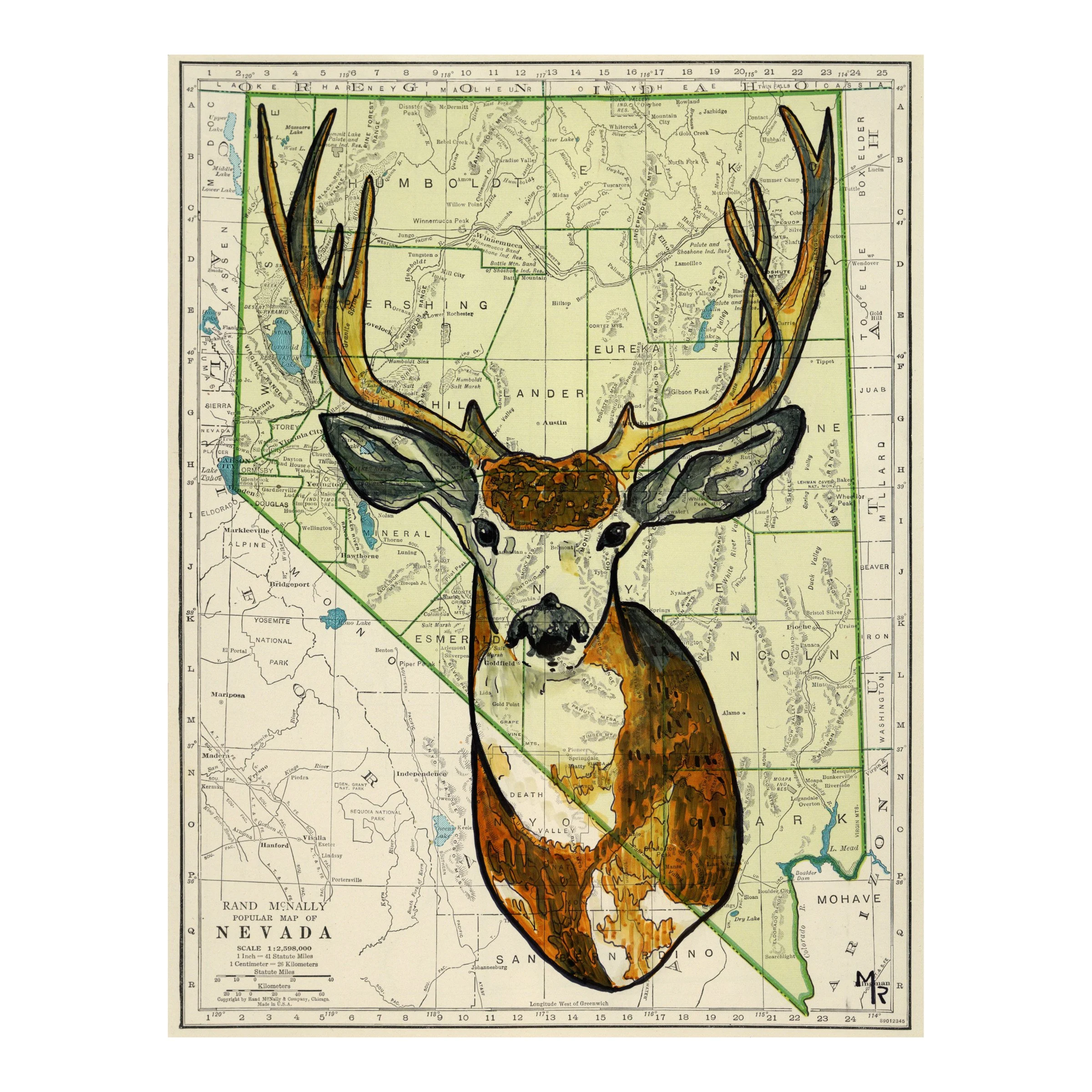 Nevada Buck Wall Art Print - 8” x 10”