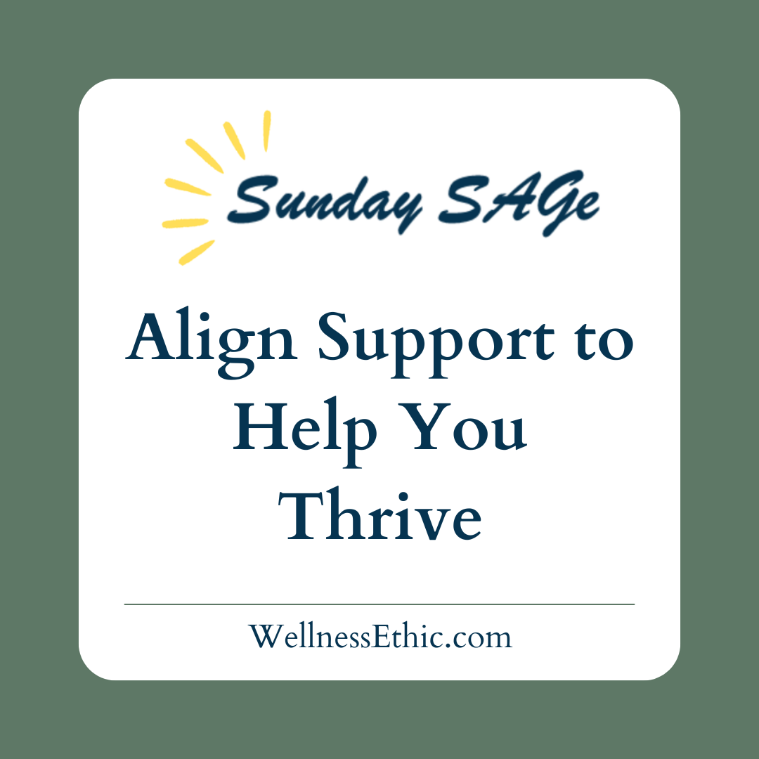 Sunday SAGe logo with title: Align Support to Help You Thrive