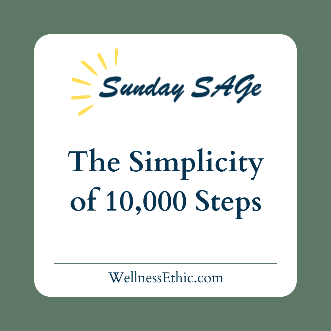 Sunday SAGe logo with Caption: Simplicity of 10,000 Steps