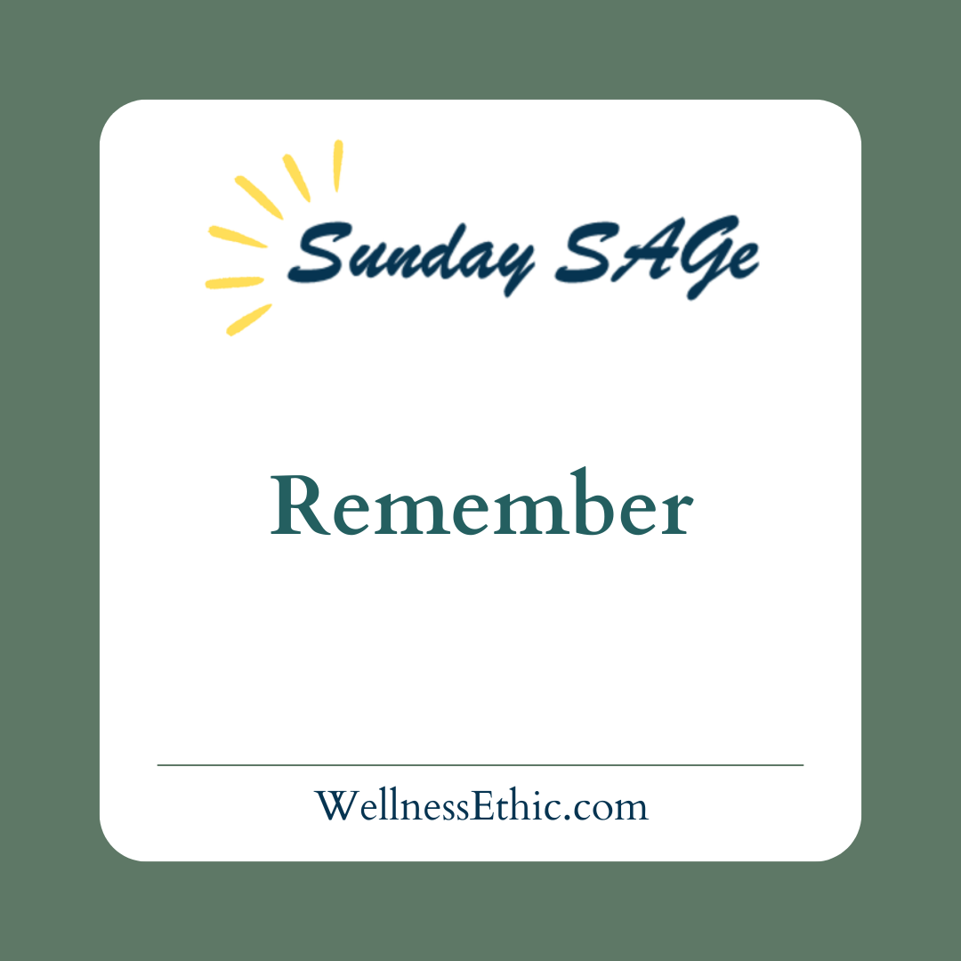 Sunday SAGe logo with title: Remember