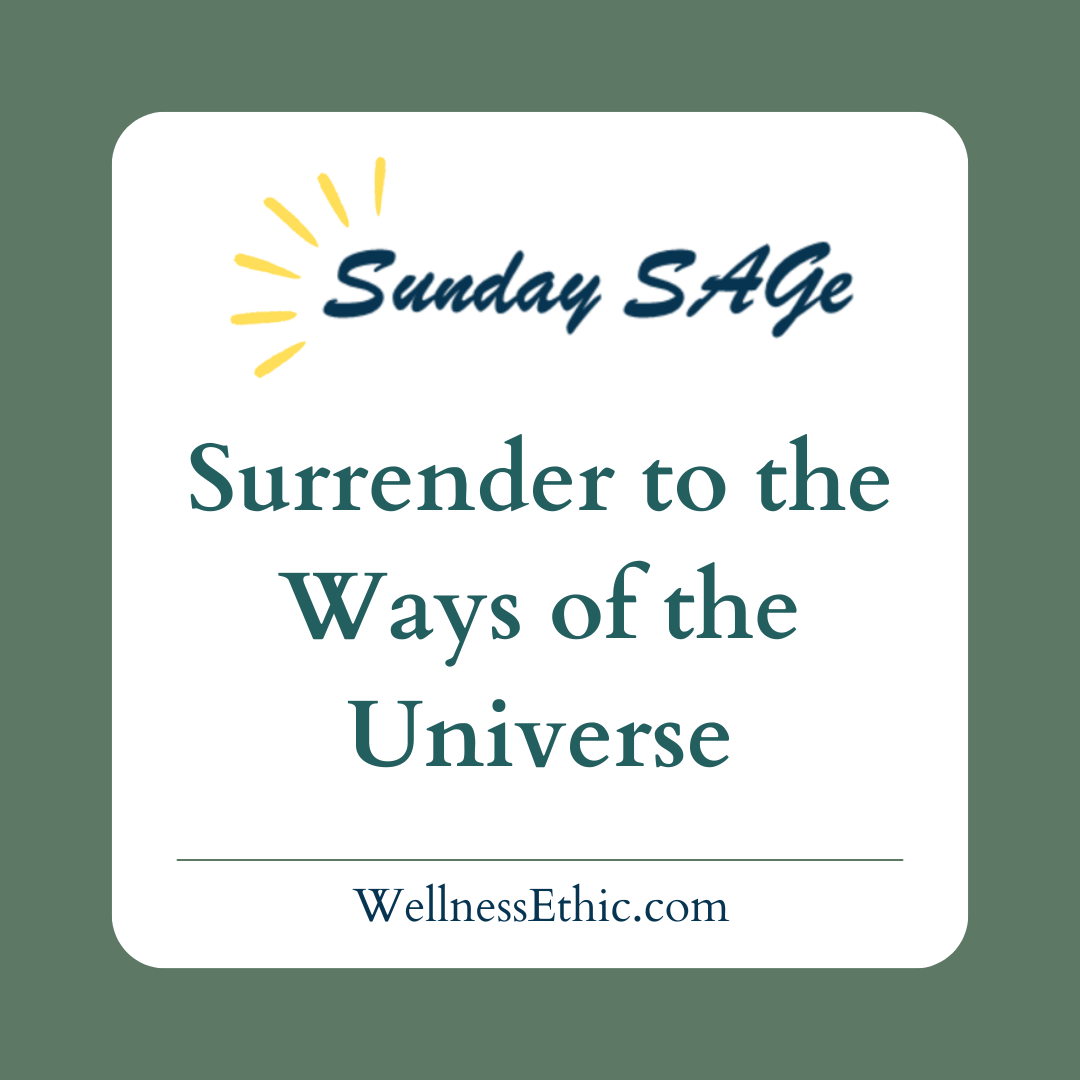 Sunday SAGe logo with title: Surrender to the Ways of the Universe