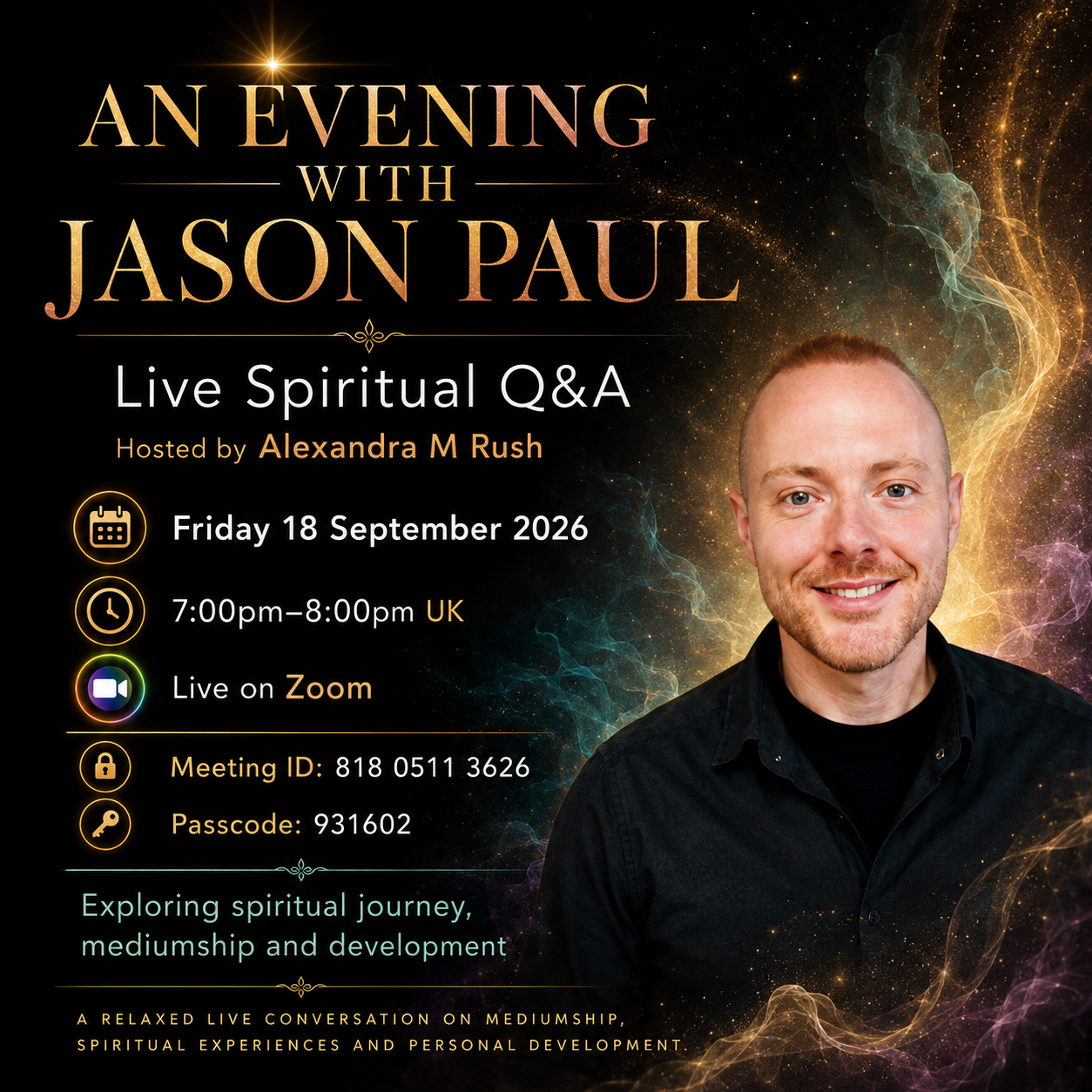 An Evening with Jason Paul – Live Spiritual Q&A