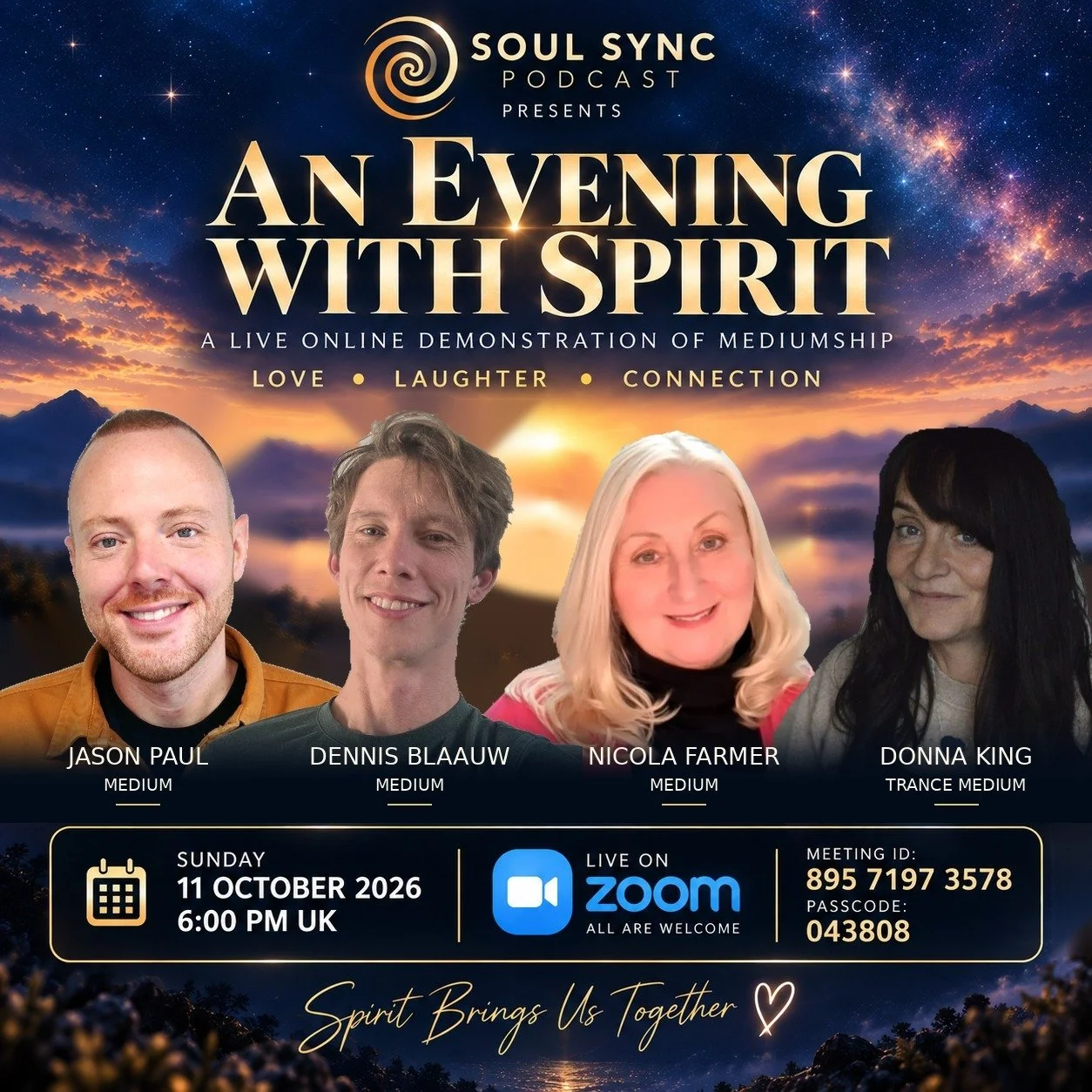 Soul Sync Presents - An Evening with Spirit | Free Online Demonstration of Mediumship