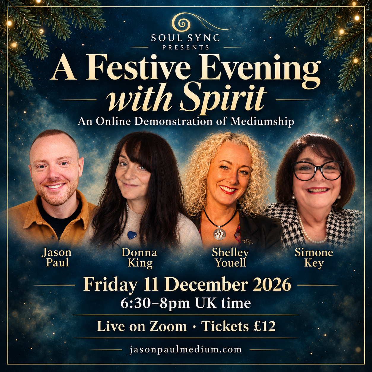 A Festive Evening with Spirit – Online Demonstration of Mediumship