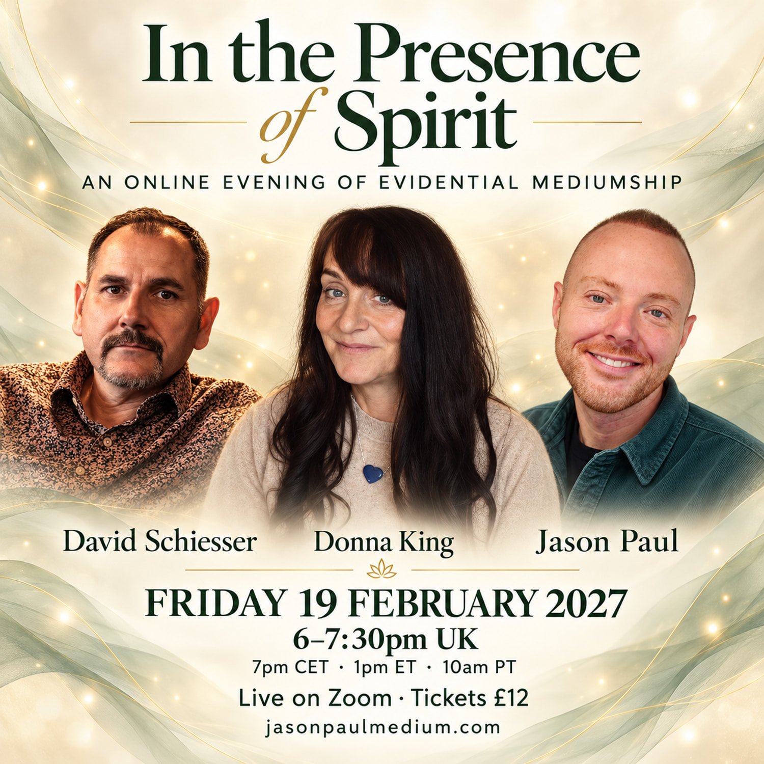 In the Presence of Spirit — An Online Evening of Evidential Mediumship