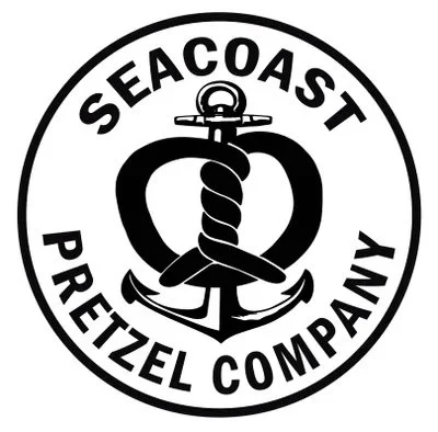Seacoast Pretzel Company logo featuring an anchor and pretzel design.