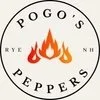 Logo of "Pogo's Peppers" featuring stylized flames and text "Rye NH."