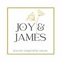 Joy & James logo with floral accents and the tagline 'jewelry inspired by nature'