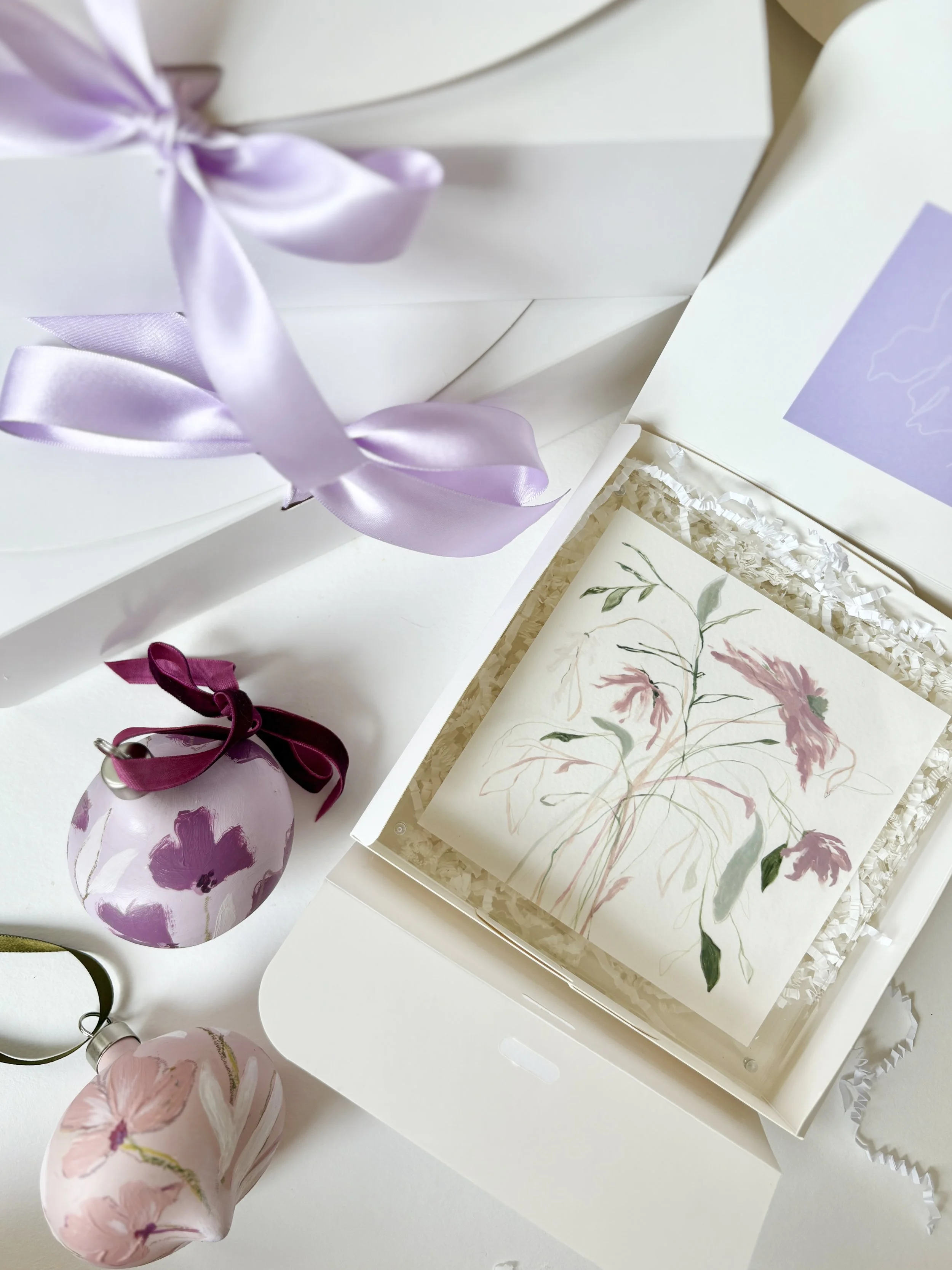 Framed Pink 5x5" Print