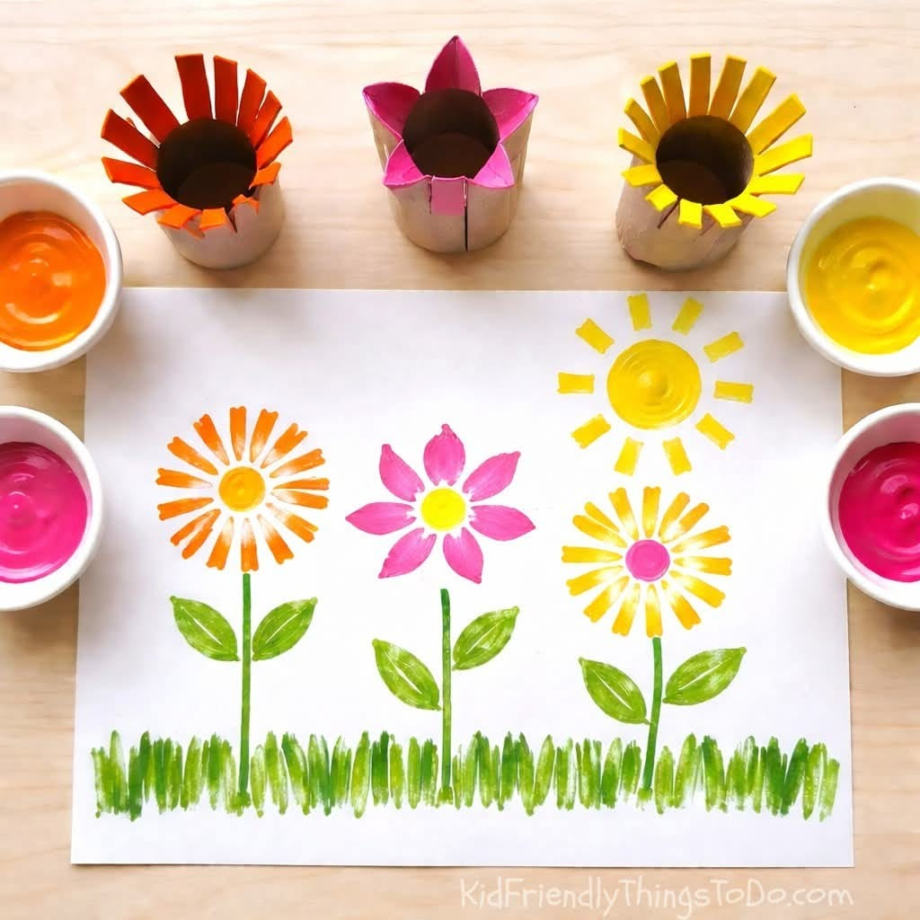 Creations Together: Cardboard Tube Flowers