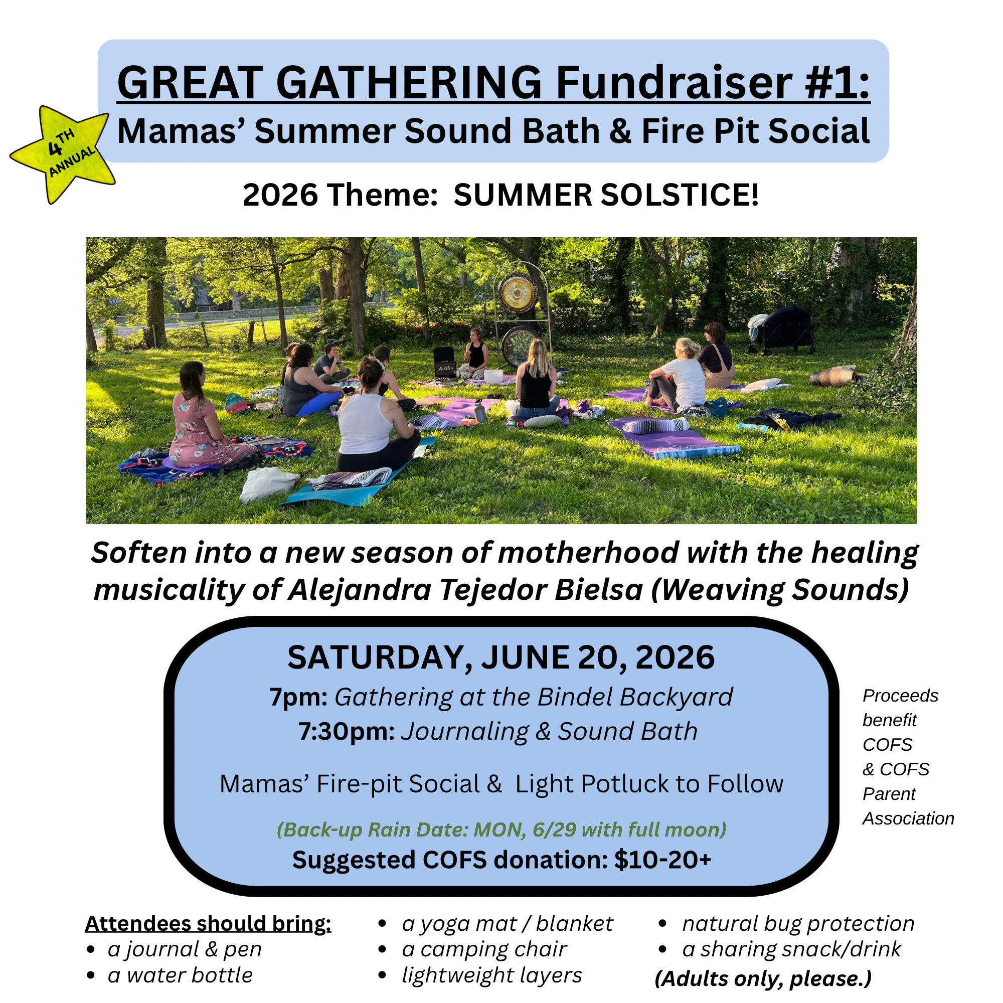 GREAT GATHERING Fundraiser #1