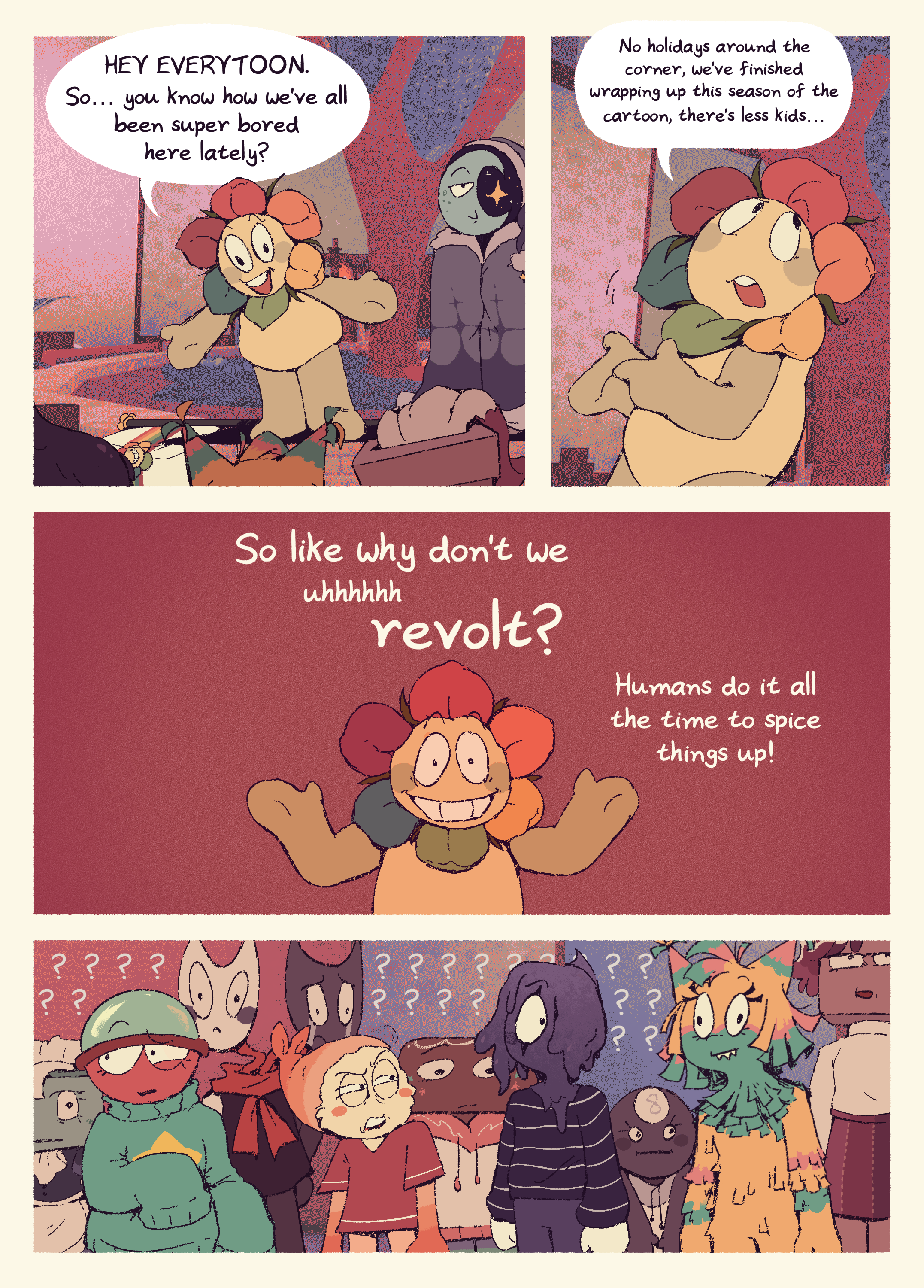my contribution for the "Behind the Curtains" Dandy’s World fan zine