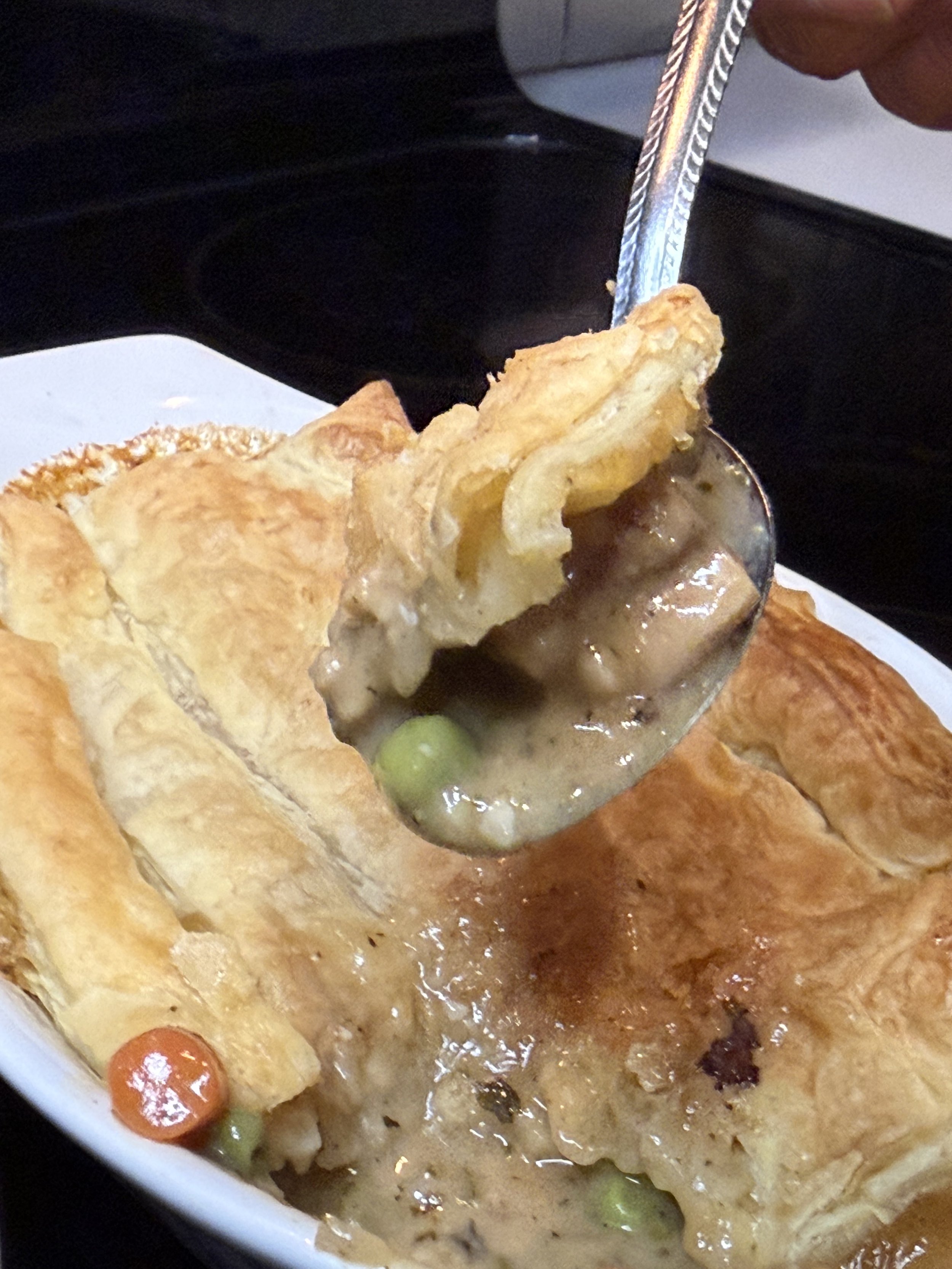 Chicken Pot Pie with veggies and Puff Pastry crust
