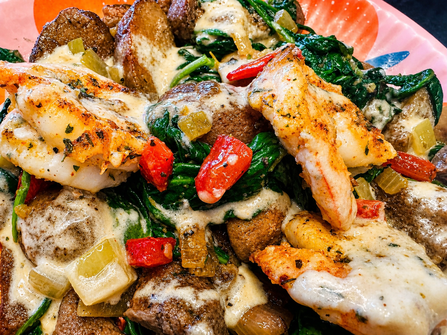 Easy Surf and Turf Skillet with Cream Sauce