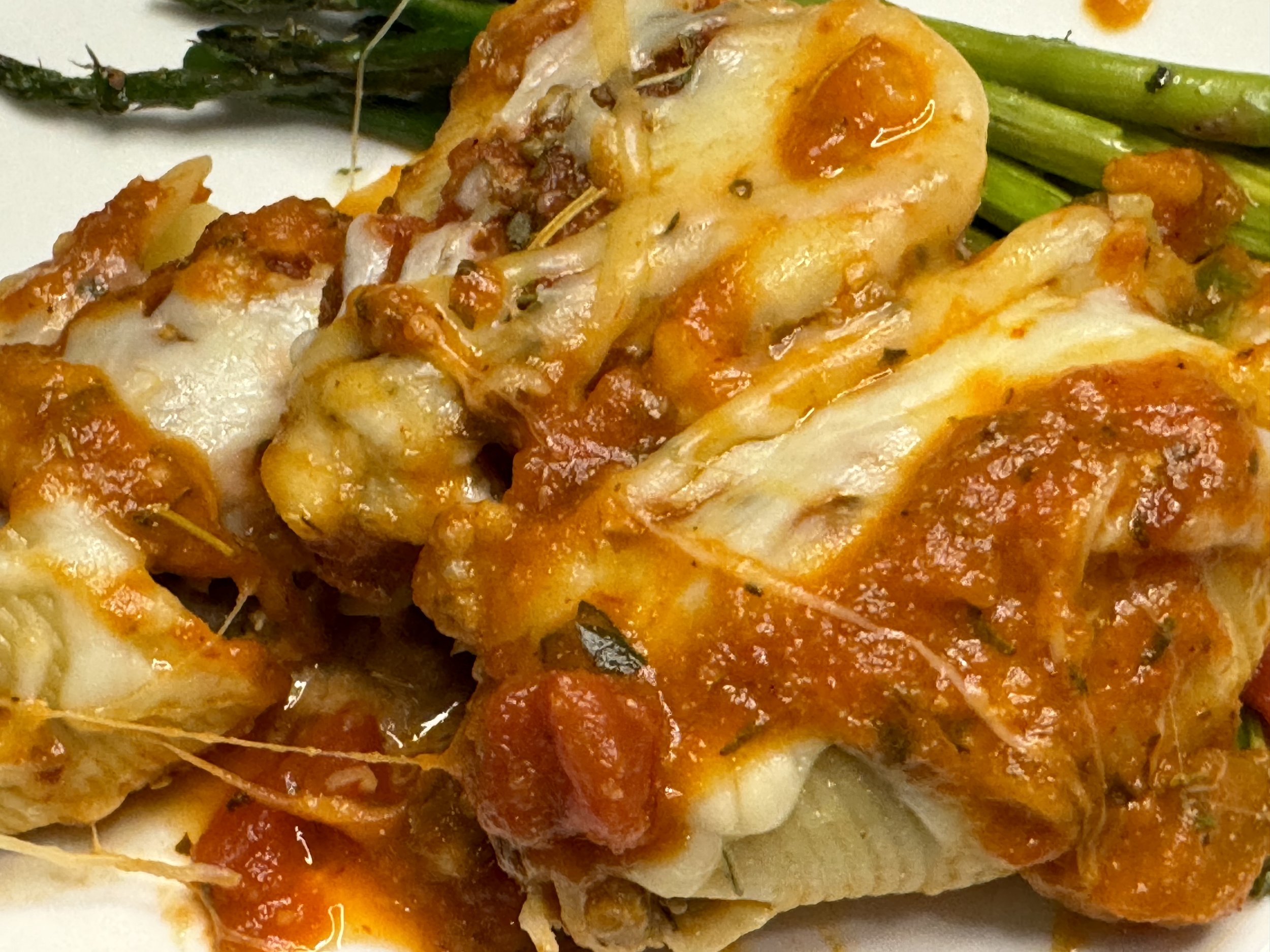 Italian sausage stuffed shells baked with marinara sauce and melted cheese