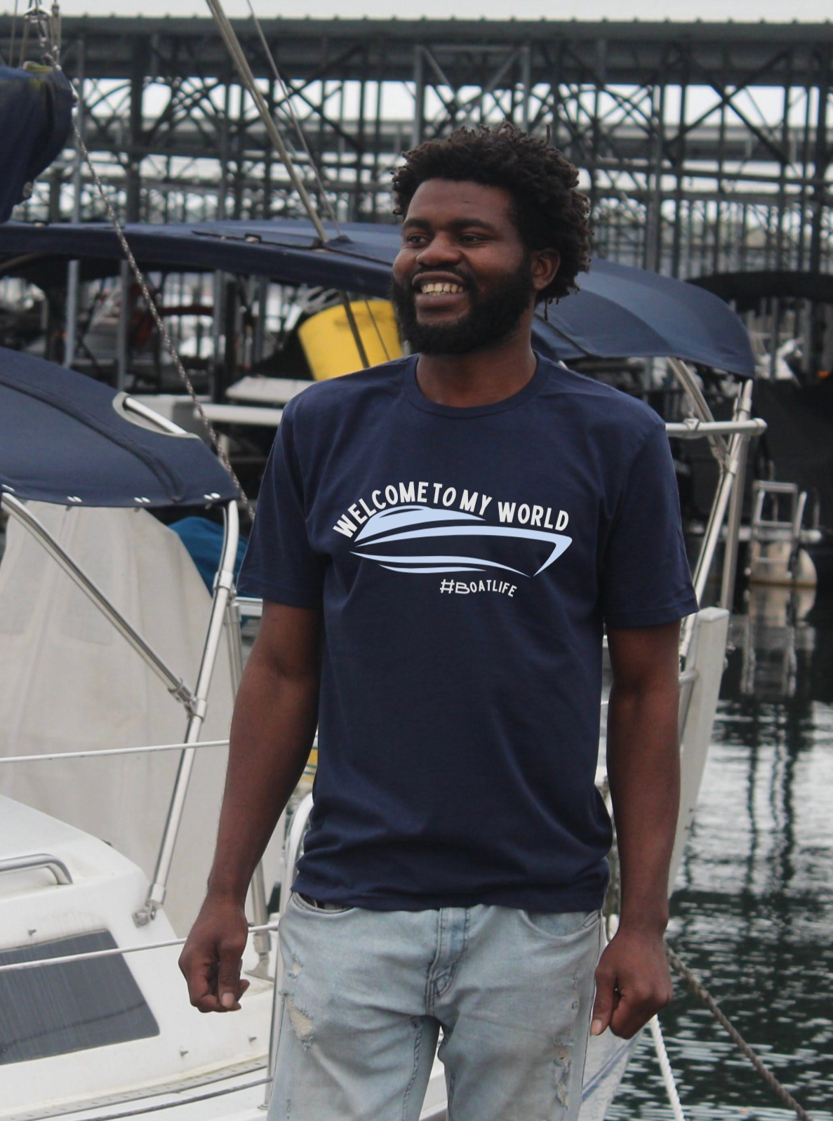 Funny boat t-shirt Welcome to My World