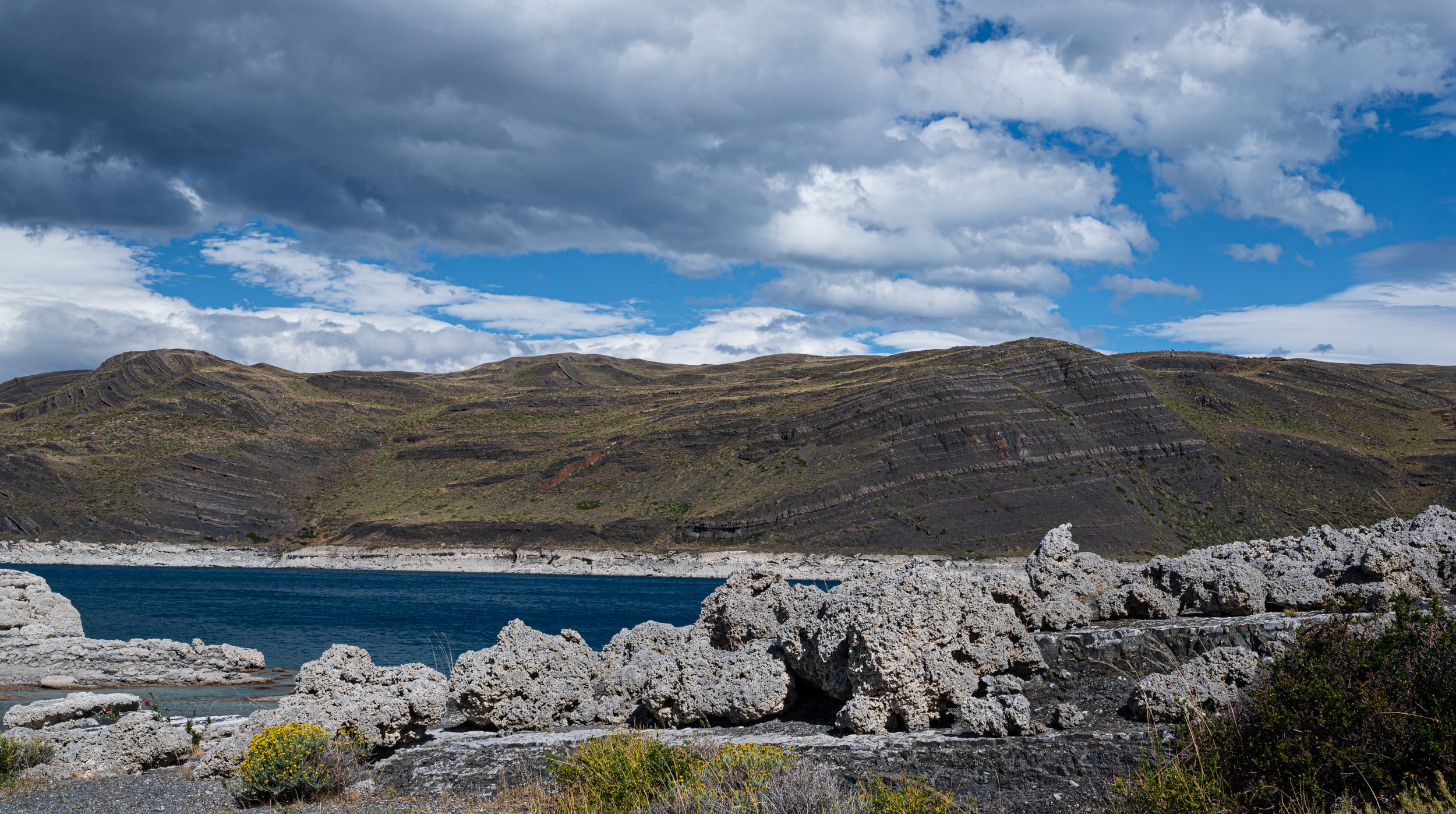 Lago Sarmento is often overlooked because it isn't as flashy as the other stunning, turquoise lakes in the park. But it is equally magnificent and intriguing because of its geology.