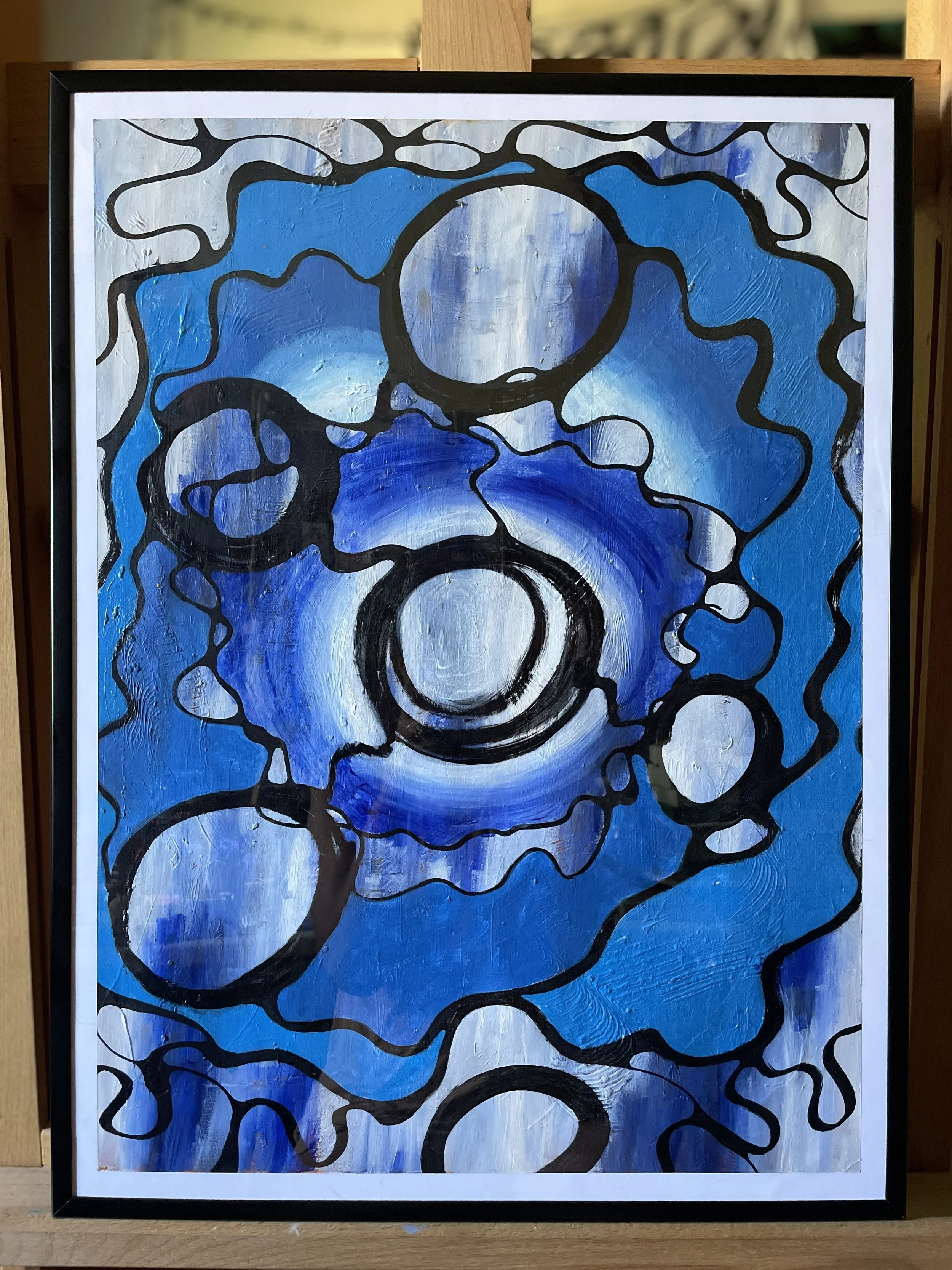 Blue abstract painting