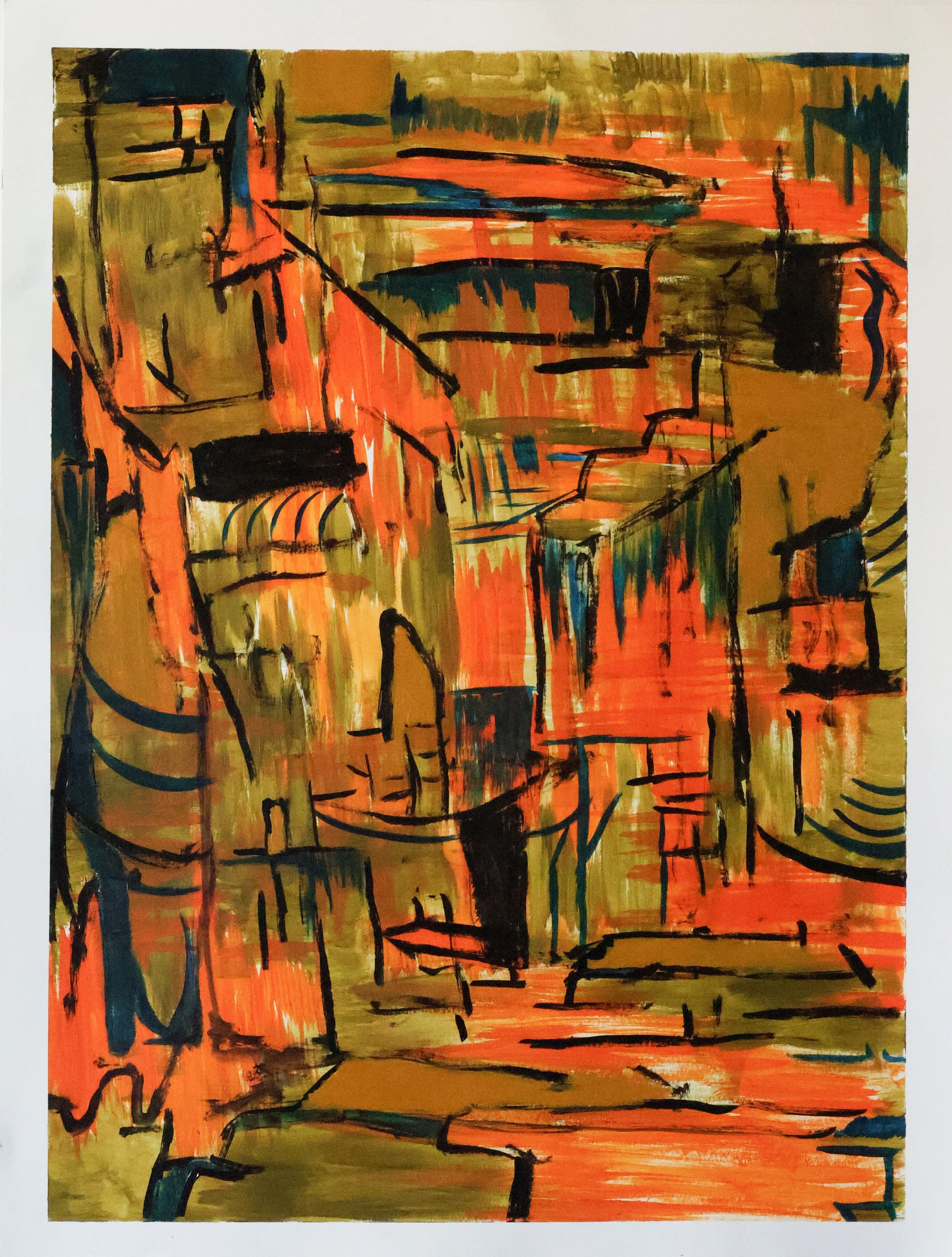 The Only Way Out is Through | Hand Painted | Original | Abstract Wall Art for Modern Interiors-2.jpg