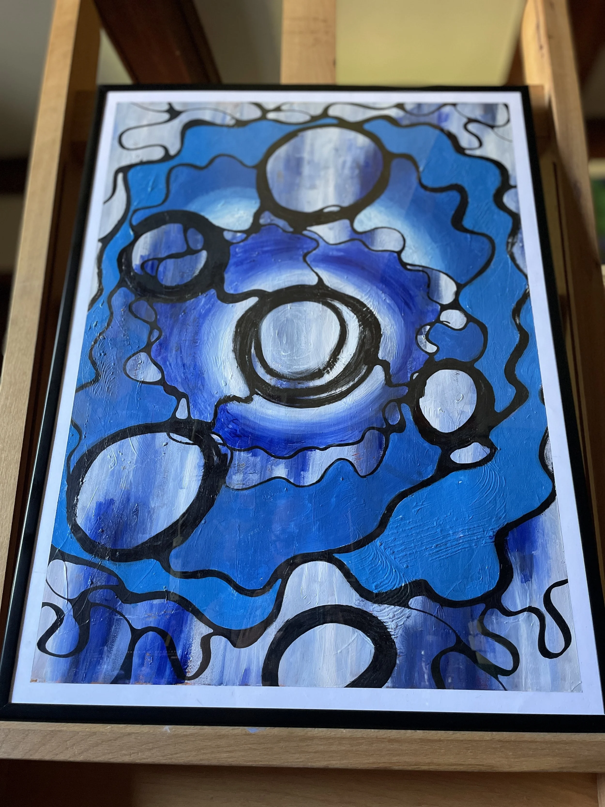 Blue abstract painting