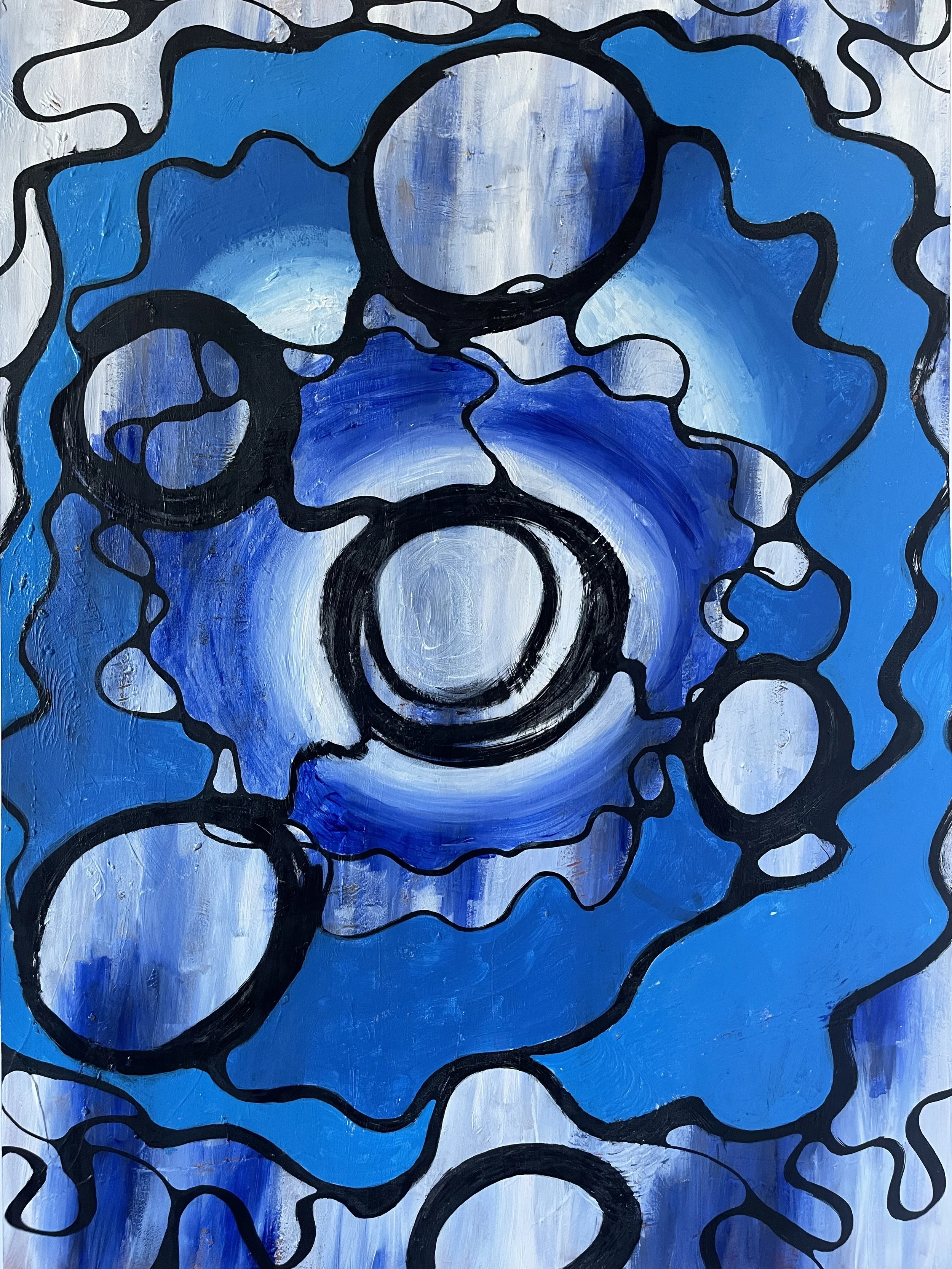 Blue abstract original painting