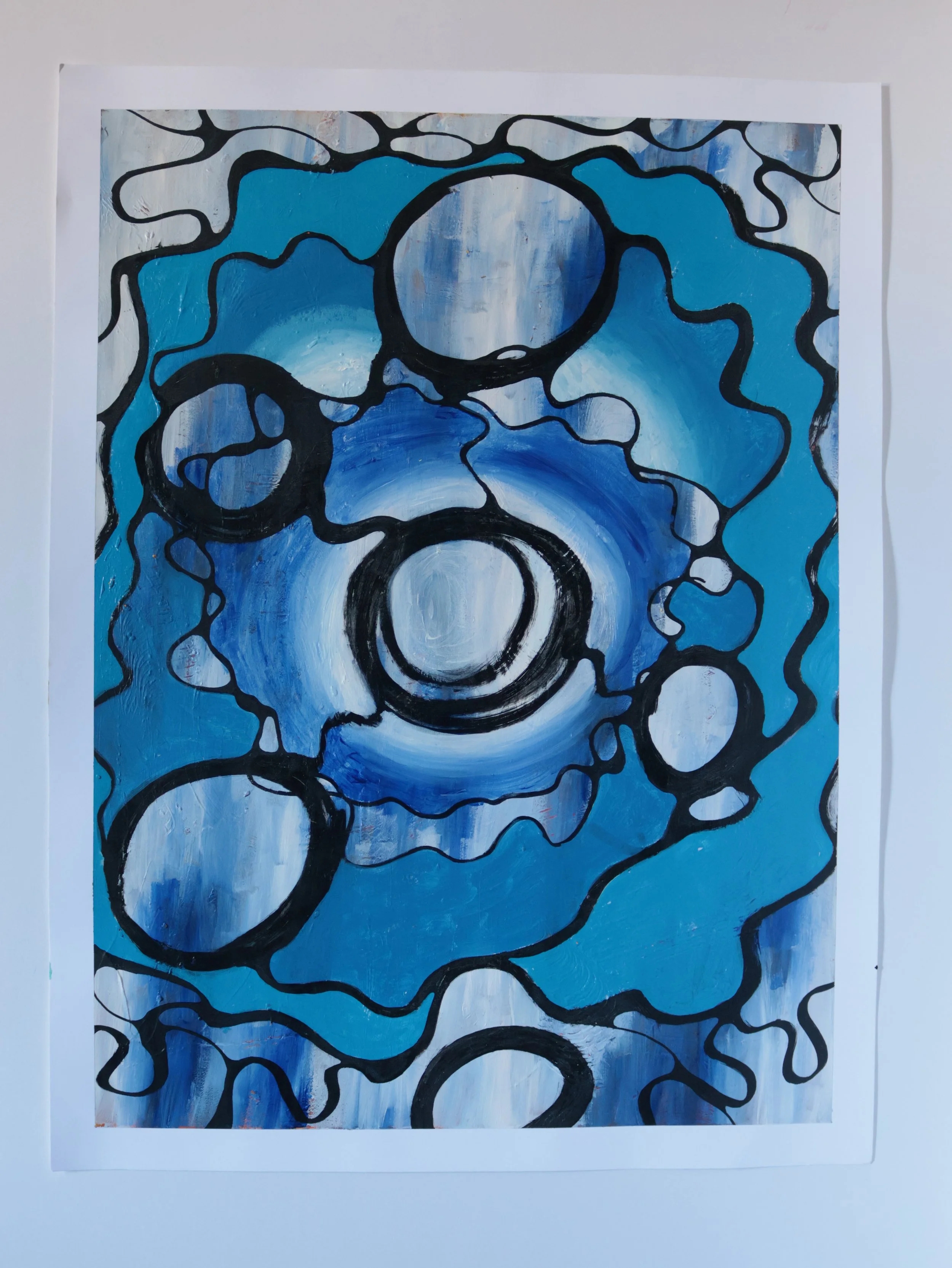 Blue abstract painting