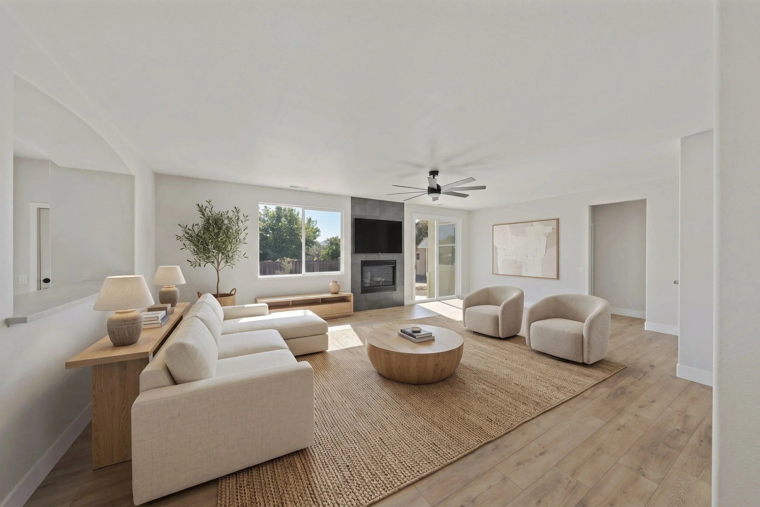 Living room after virtual staging