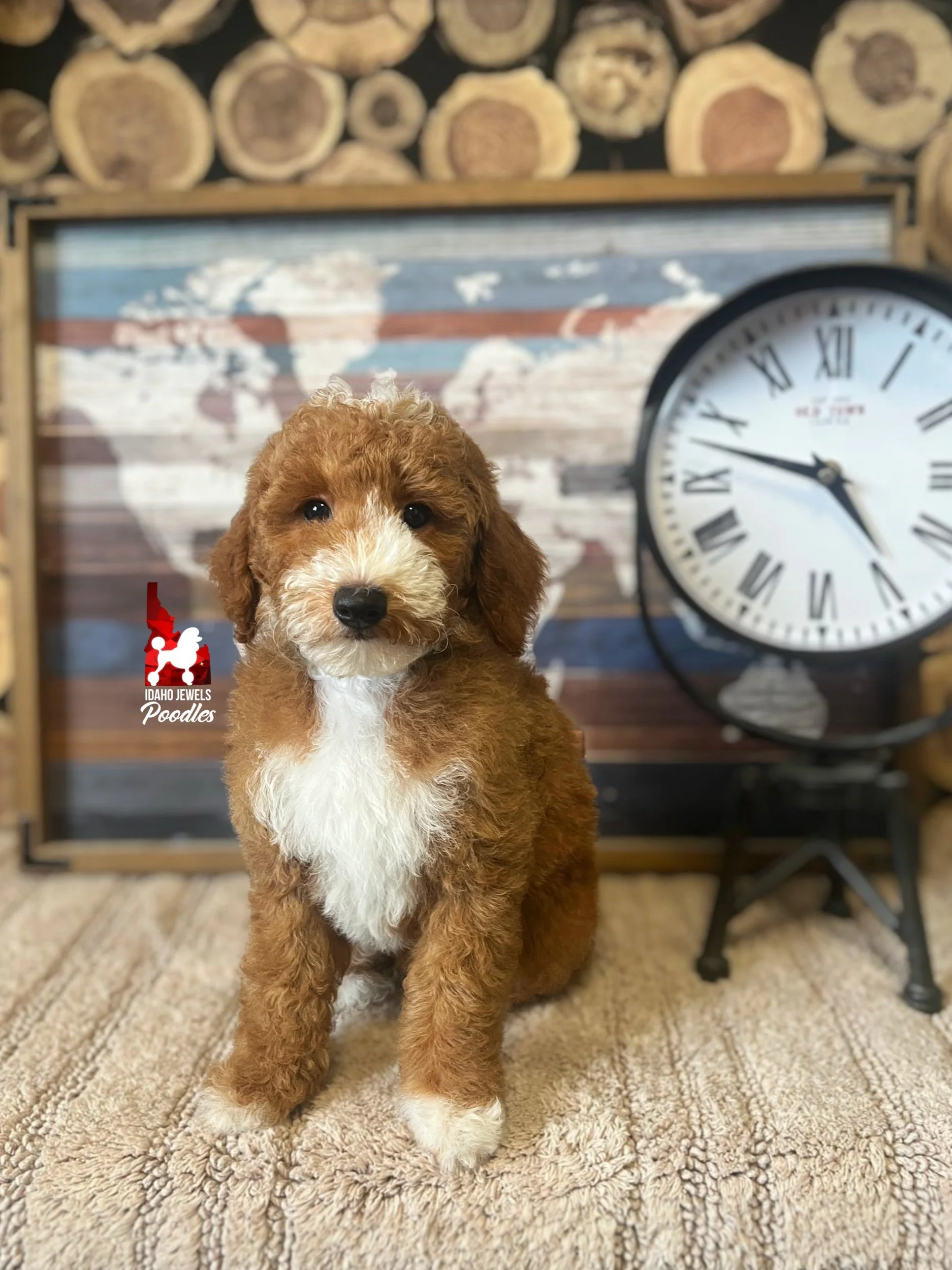 Bronco, Red with White Markings Mini Poodle Boy~ Breeder or Pet