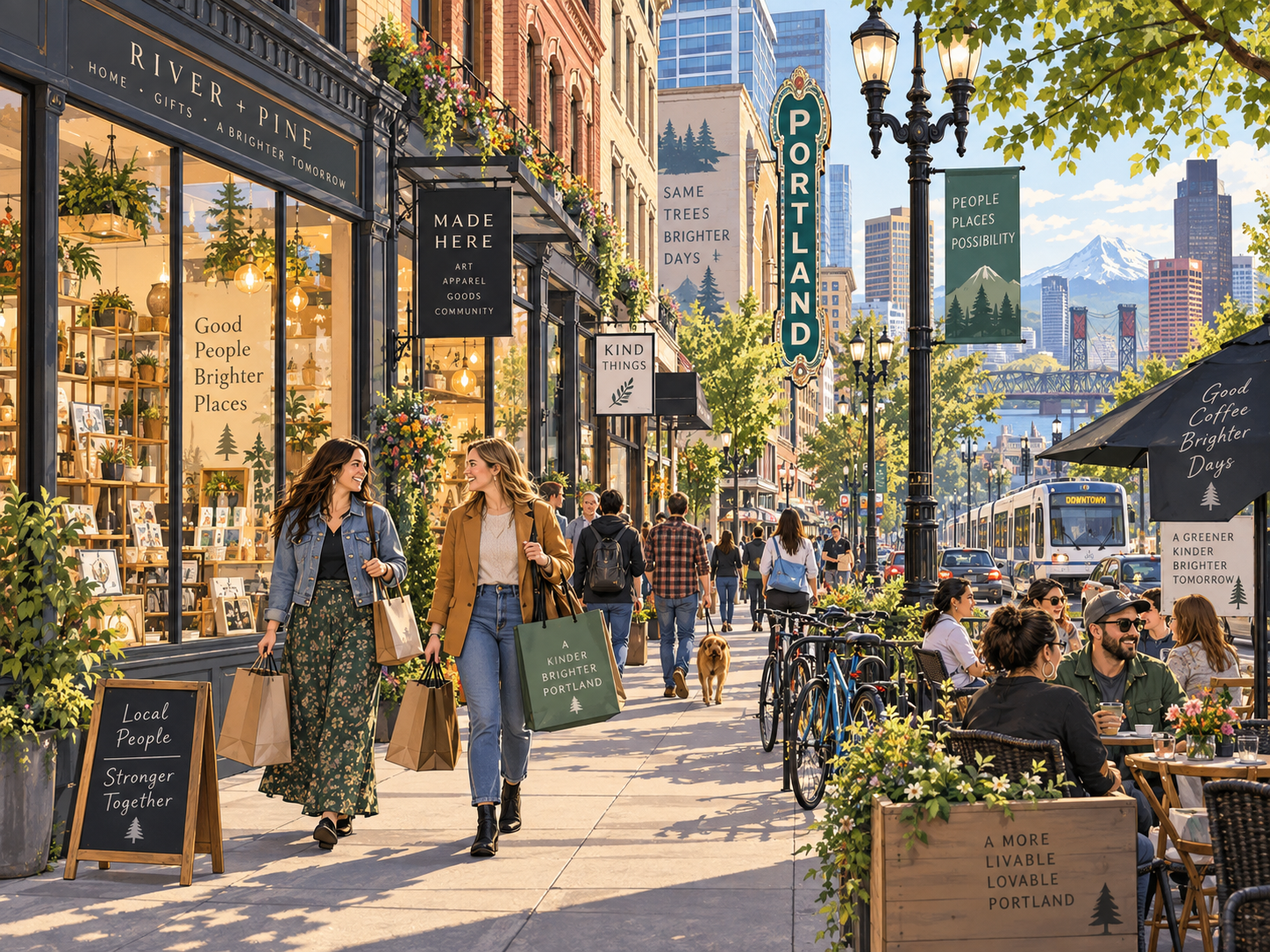 Thriving Portland Downtown