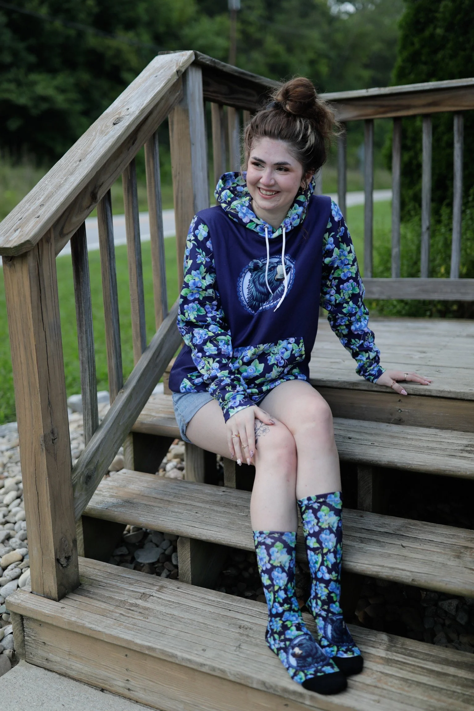 Blueberry Bear Hoodie