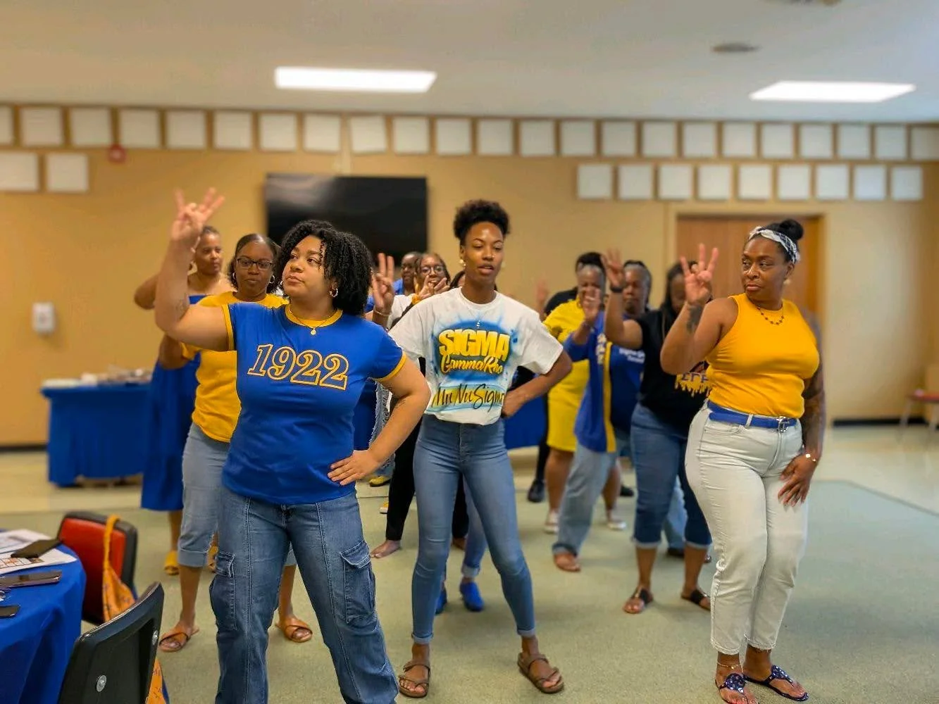 Yesterday the Mu Nu Sigma family had our end of year celebration! We came, we served, we celebrated &mdash; and we did it all with heart! 💙💛 
From community service to chapter bonding, this year was full of purpose, passion, and unforgettable momen