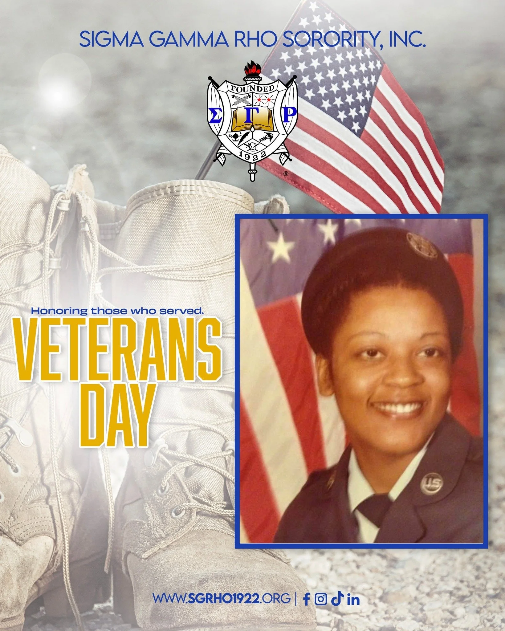 On this Veterans Day, the Mu Nu Sigma Alumnae Chapter of Sigma Gamma Rho Sorority, Inc. proudly honors our Sorors who have served&mdash;and continue to serve&mdash;our country with courage, integrity, and excellence.

Your commitment to protecting ou