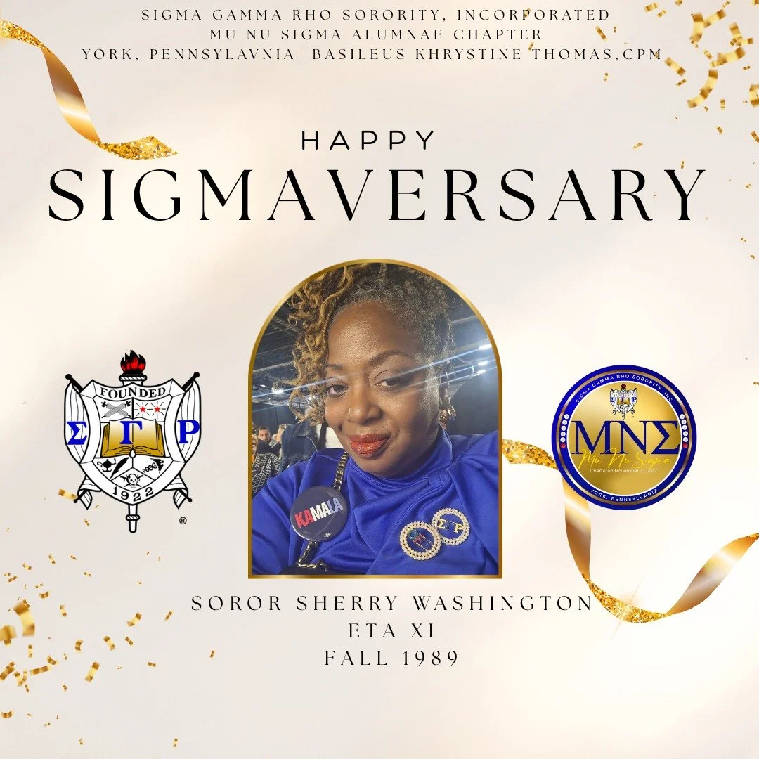 Each Sigmaversary is more than a date on the calendar &mdash; it marks the moment you chose to join a sisterhood rooted in service, scholarship, and genuine sisterly love. 💙💛
Today, we honor our Sorors, celebrating another year in Sigma Gamma Rho. 