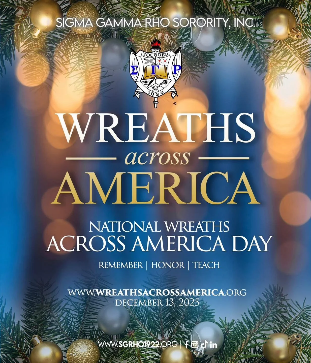 Yesterday, the Mu Nu Sigma Family honored fallen veterans at Lebanon Cemetery as part of National Wreaths Across America Day.