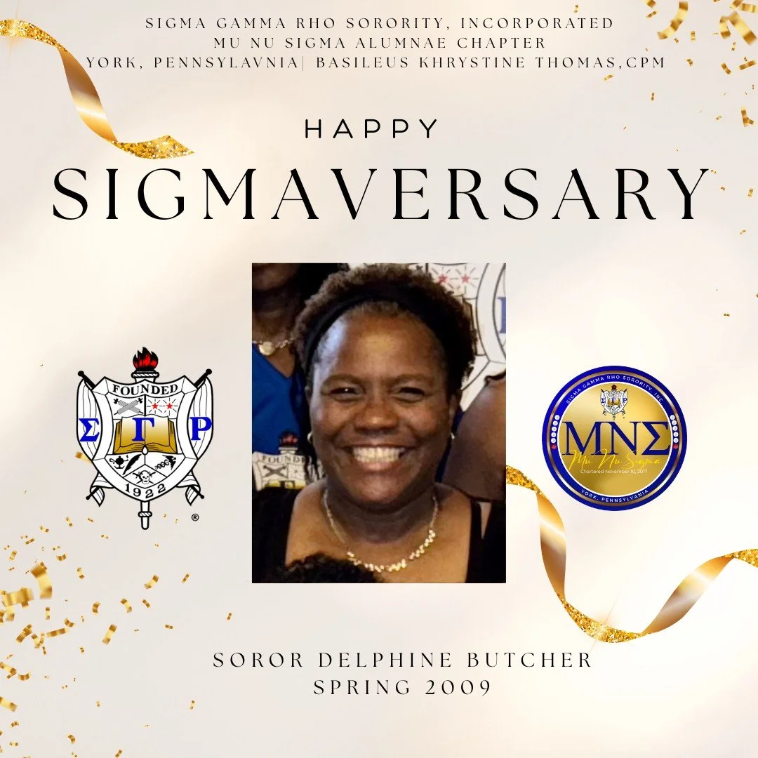 Each Sigmaversary is more than a date on the calendar &mdash; it marks the moment you chose to join a sisterhood rooted in service, scholarship, and genuine sisterly love. 💙💛
Today, we honor our Soror, celebrating another year in Sigma Gamma Rho. Y