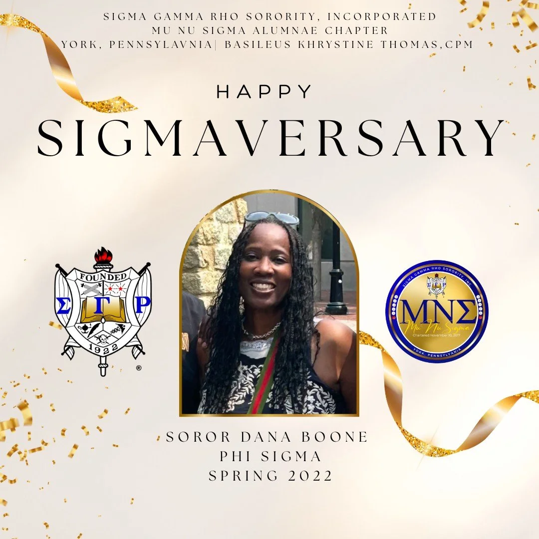 Each Sigmaversary is more than a date on the calendar &mdash; it marks the moment you chose to join a sisterhood rooted in service, scholarship, and genuine sisterly love. 💙💛
Today, we honor our Soror, celebrating another year in Sigma Gamma Rho. Y
