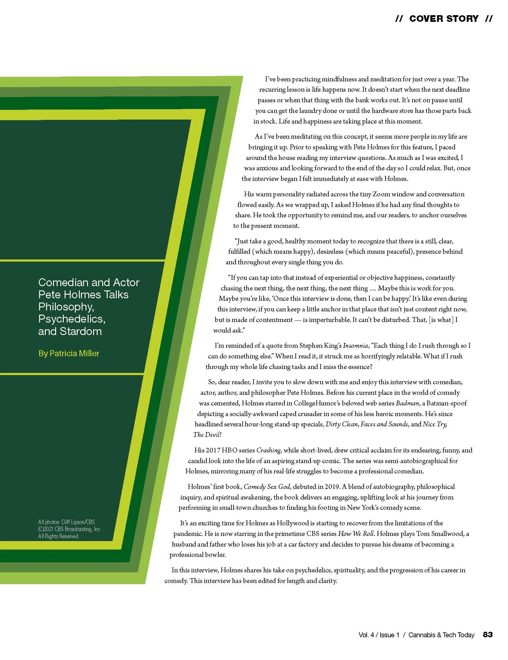 Pete Holmes Feature | Cannabis & Tech Today Volume 4 Issue 1