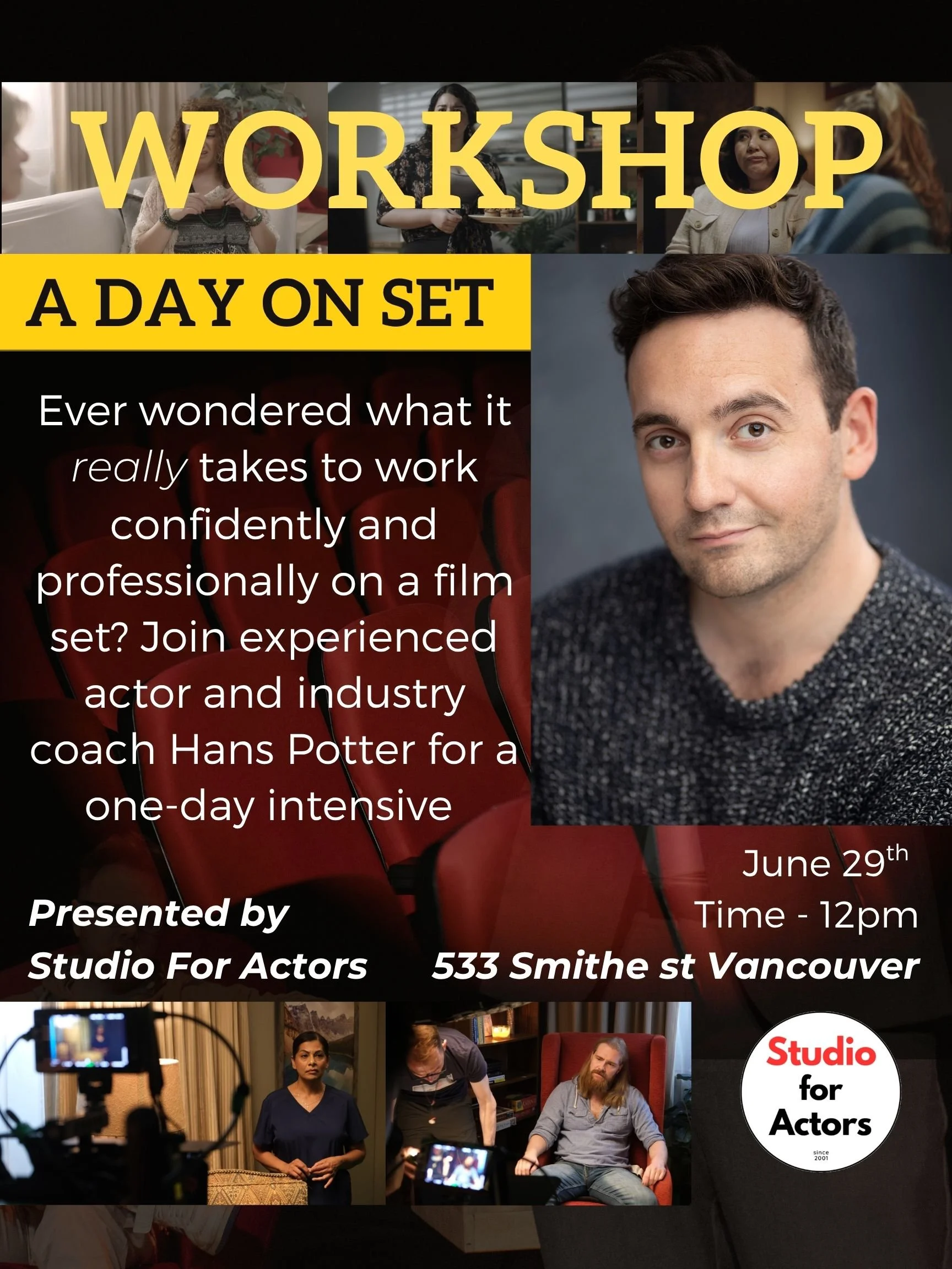 Workshops — Studio For Actors - High Quality Actor Training