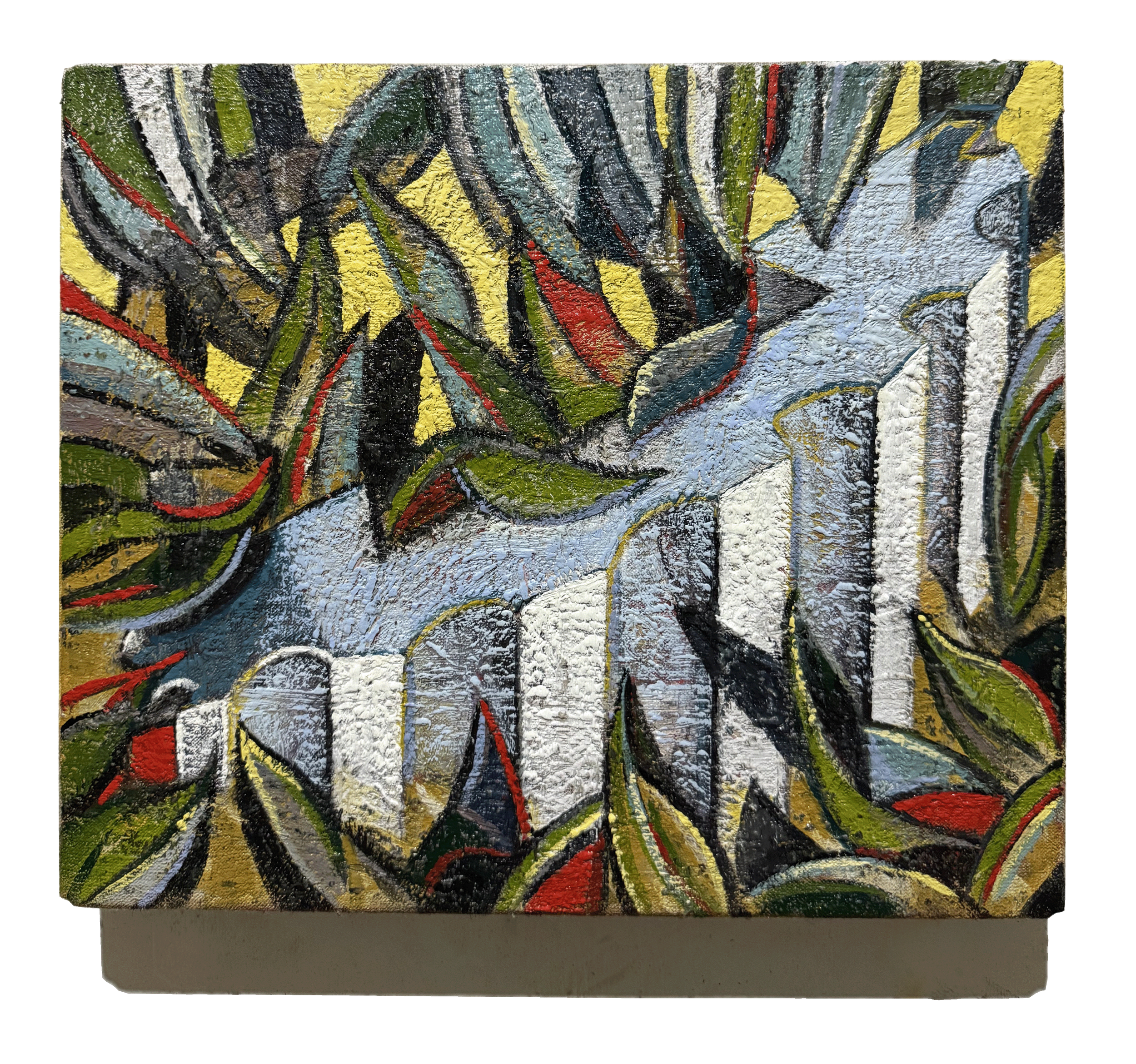 'Column' 2025, 31x36cm, oil on canvas