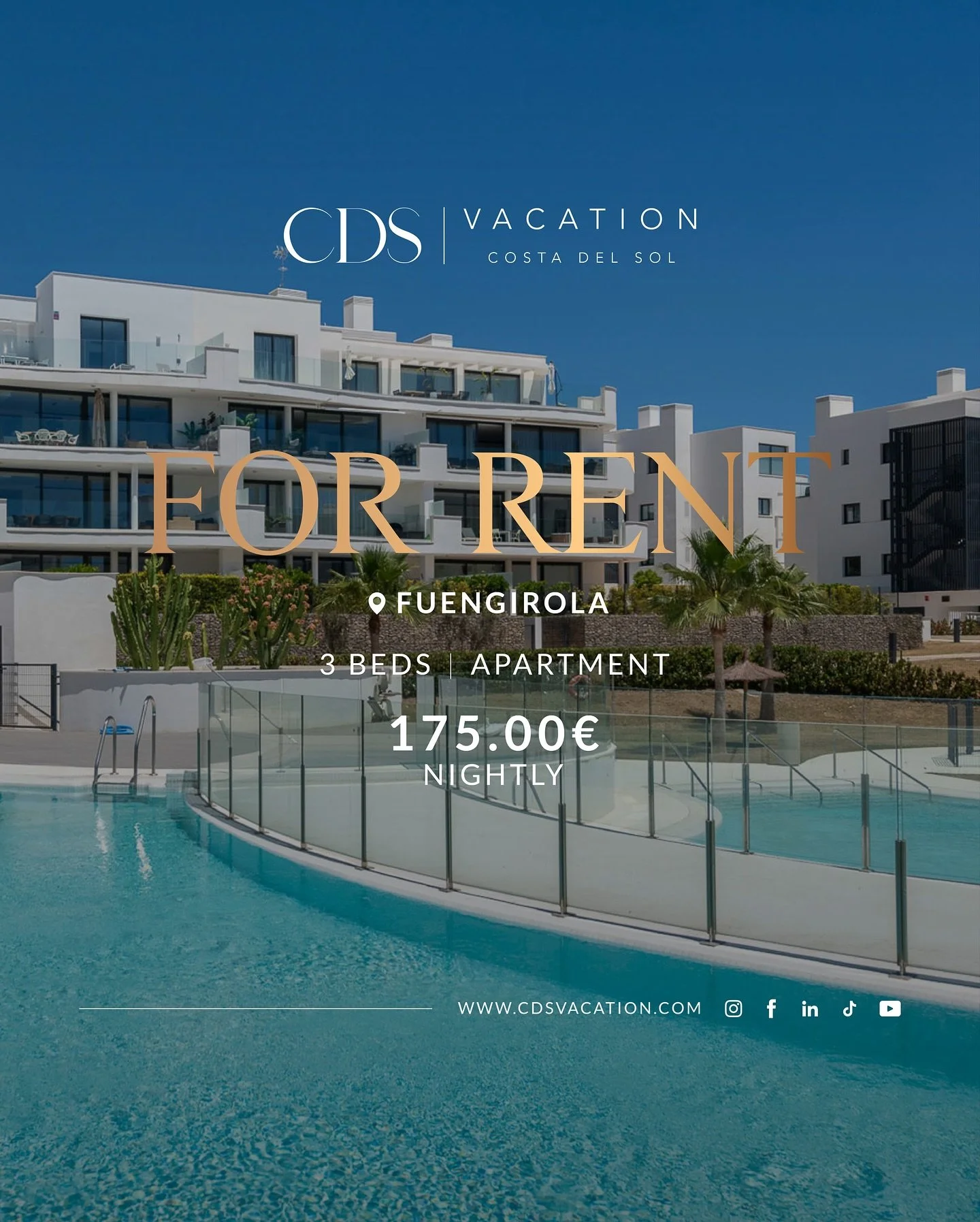 ✨ Elegant 3-Bedroom Apartment in Higuerón West – Fuengirola ✨
Modern apartment with 3 bedrooms, 2 bathrooms and a 40 m² terrace. Enjoy luxury amenities, pools, gym, spa, padel, Michelin-star dining, and a shuttle to the Beach Club.