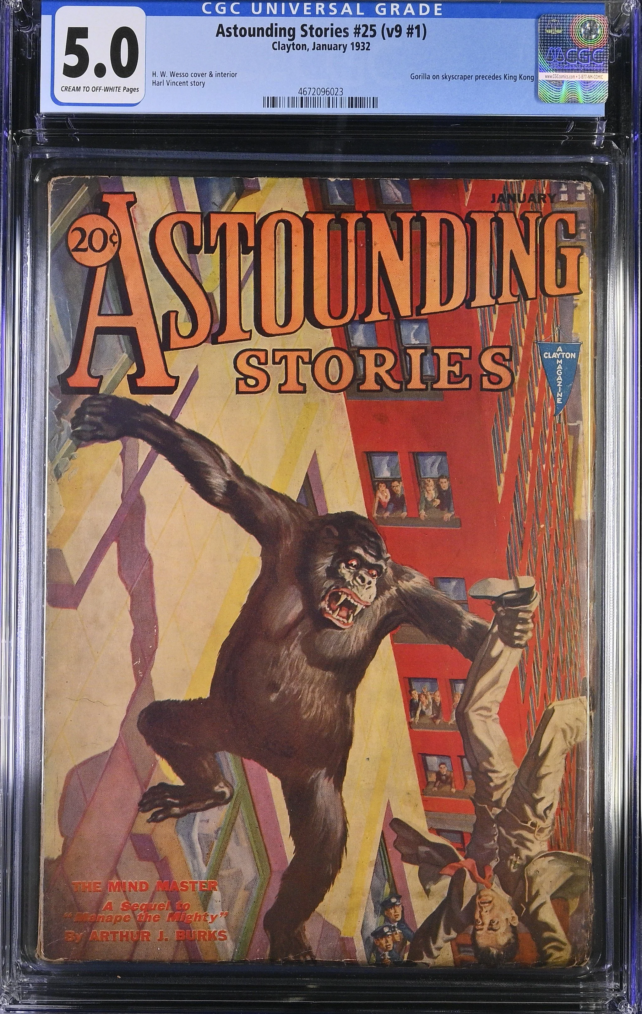 Astounding Stories - Jan. 1932 - 5.0 (VG/FN) - Pre King Kong Cover