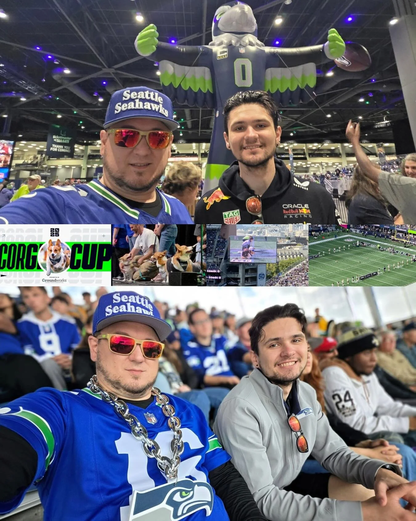 Can we get a #GOHAWKS 💙💚
It was a beautiful day for football in Seattle, even better when it ends 44-13 🏈 It&rsquo;s a short week with Thursday night football but we have faith!

Did you catch the Corgi Cup? @daphobes did! Maybe next year we can s