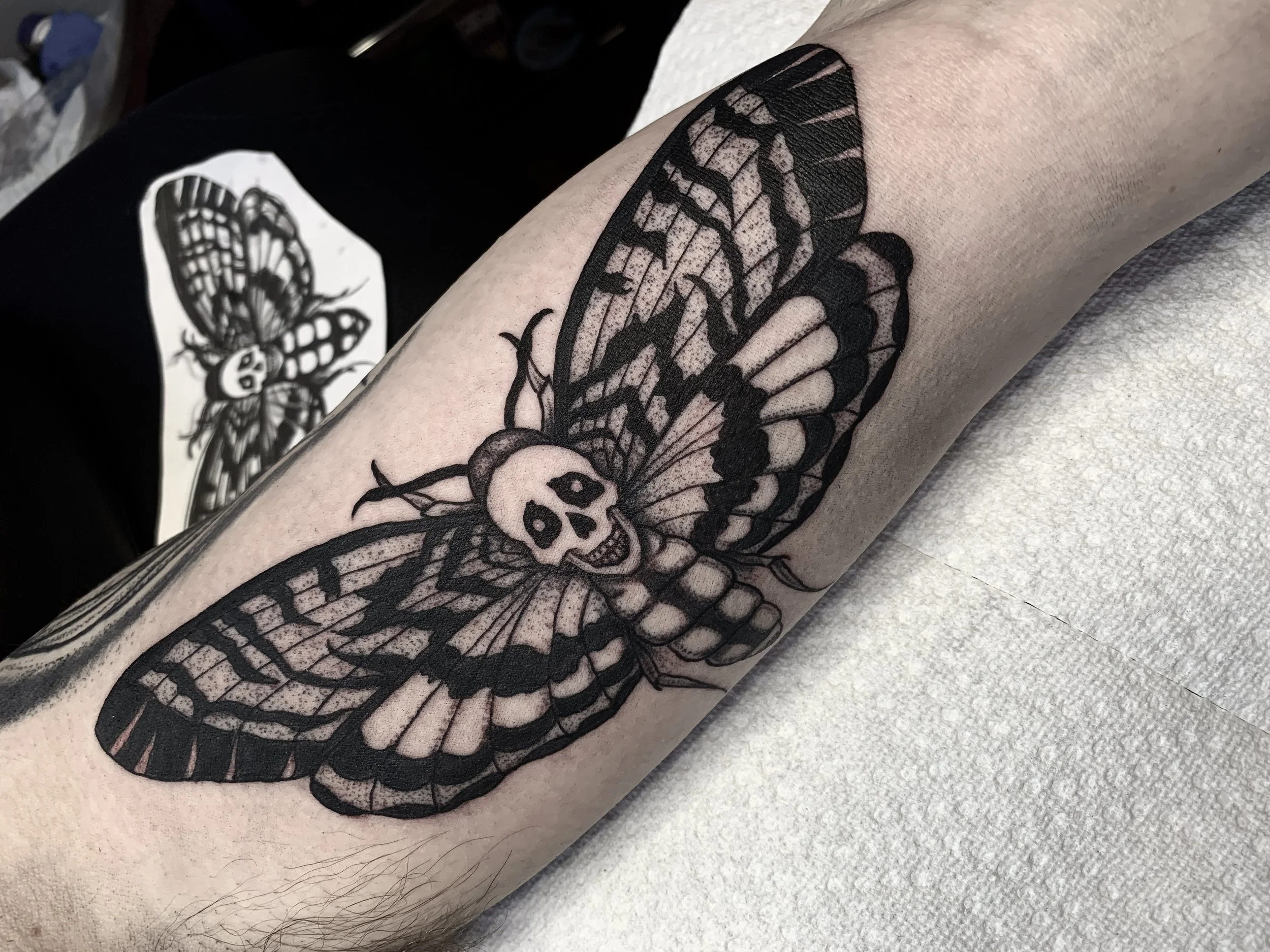 Silence of the lambs moth tattoo